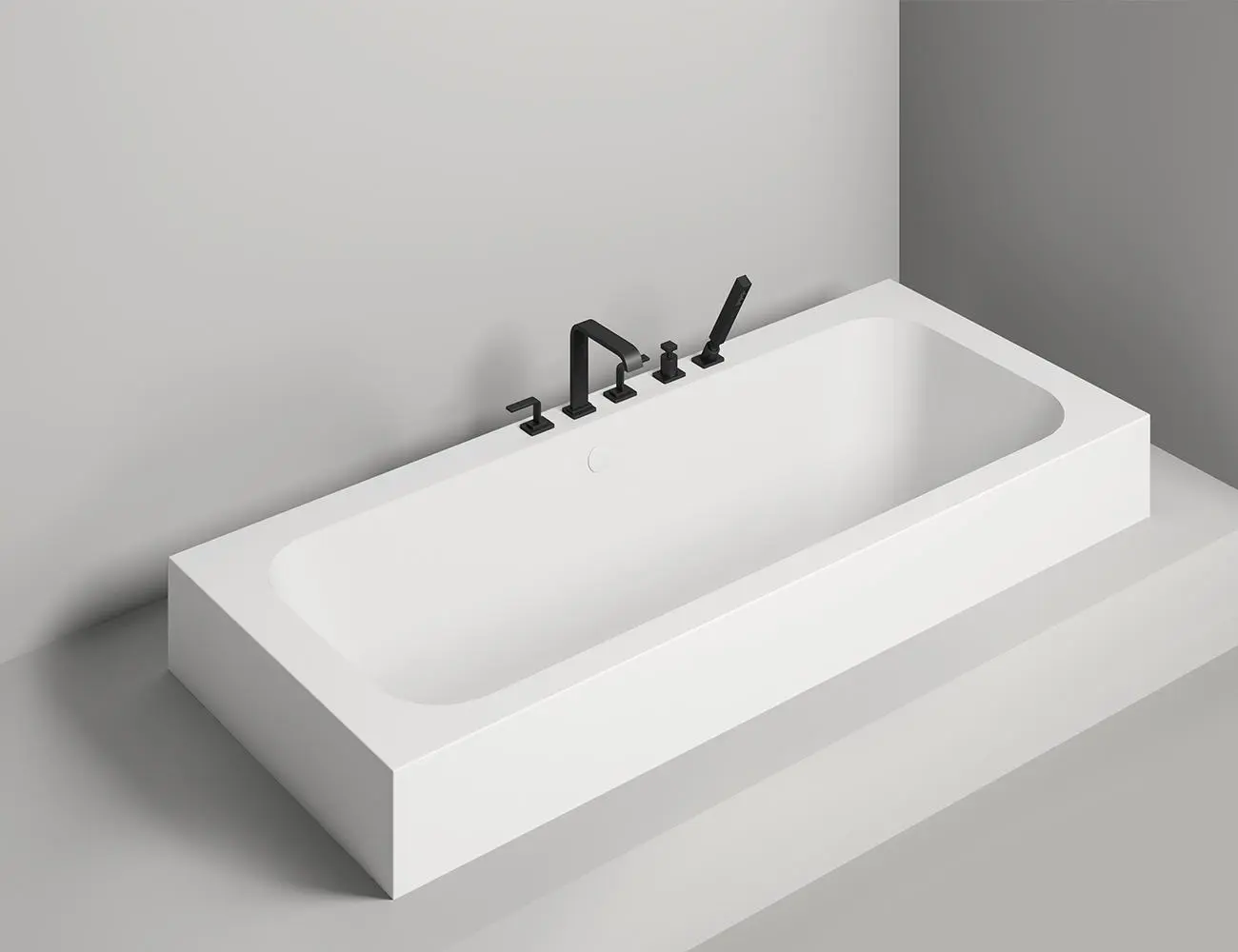 Ванна из искусственного камня Salini Orlanda Axis S-Stone 180х80 103222M белая матовая, встраиваемая