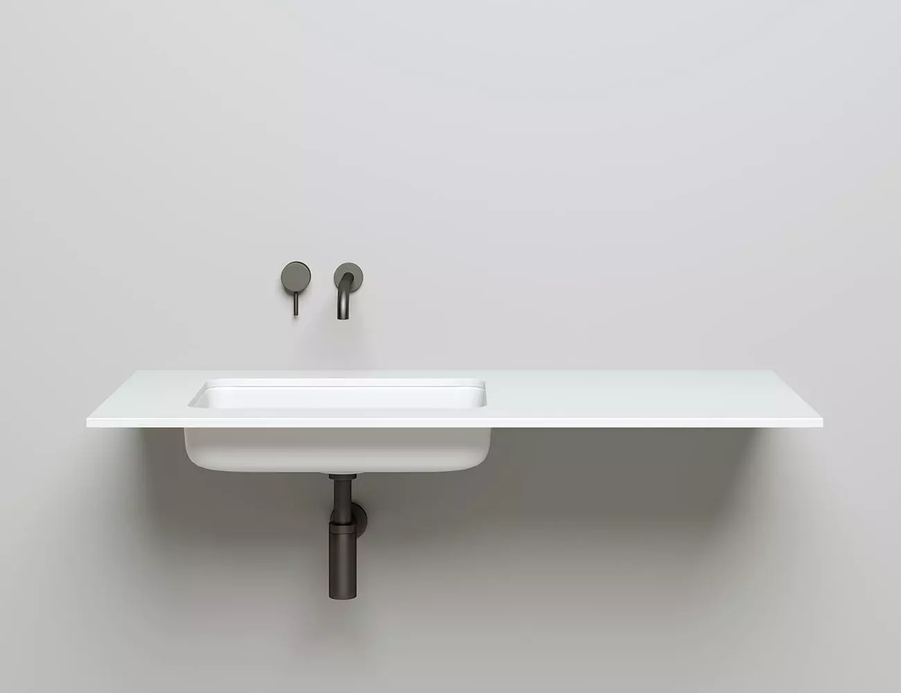 Раковина встраиваемая снизу Salini Marea 09 S-Stone 55 см 1802209M из искусственного камня, белая матовая