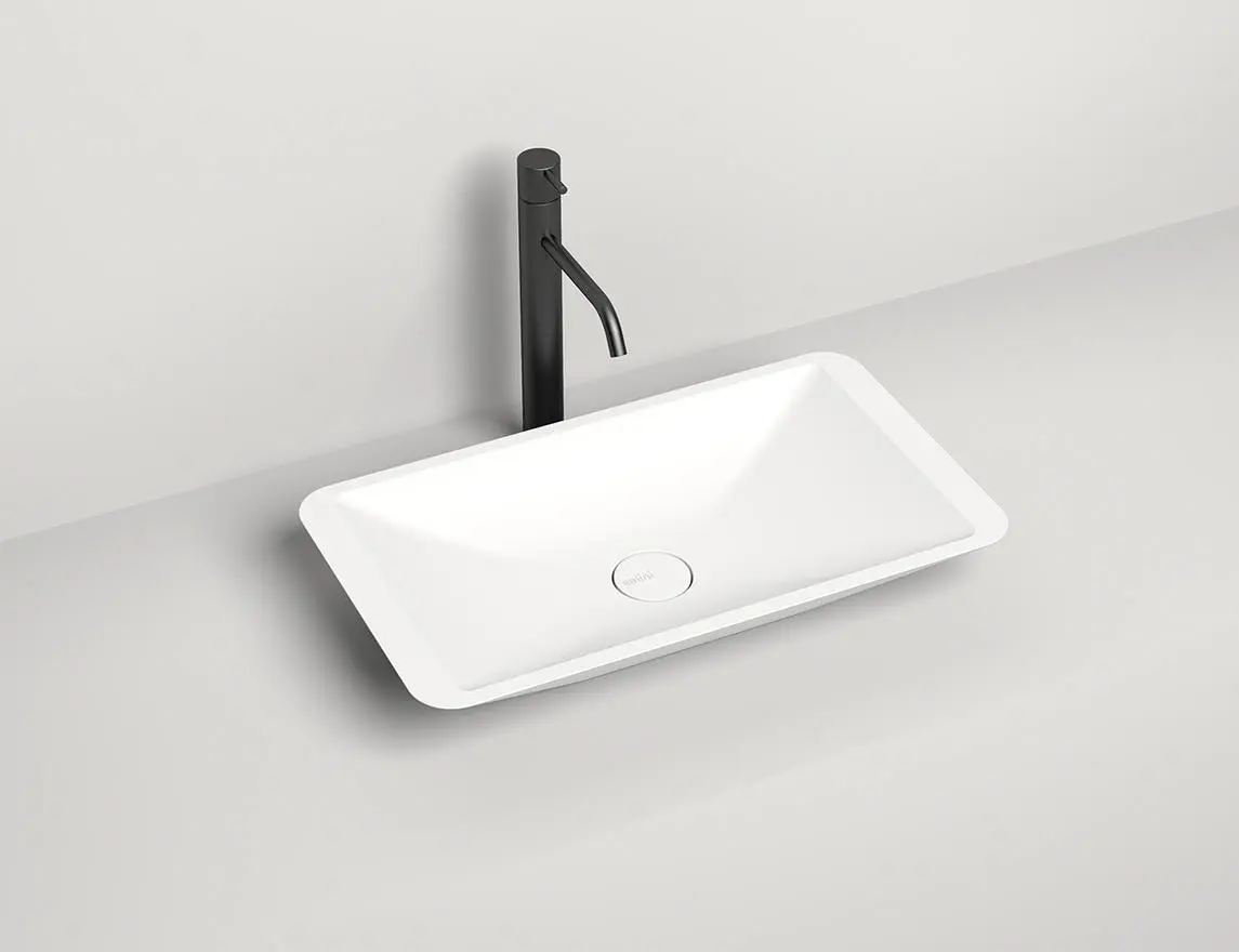 Раковина накладная Salini Callista 03 S-Stone 57 см 1101207SM из искусственного камня, матовая белая