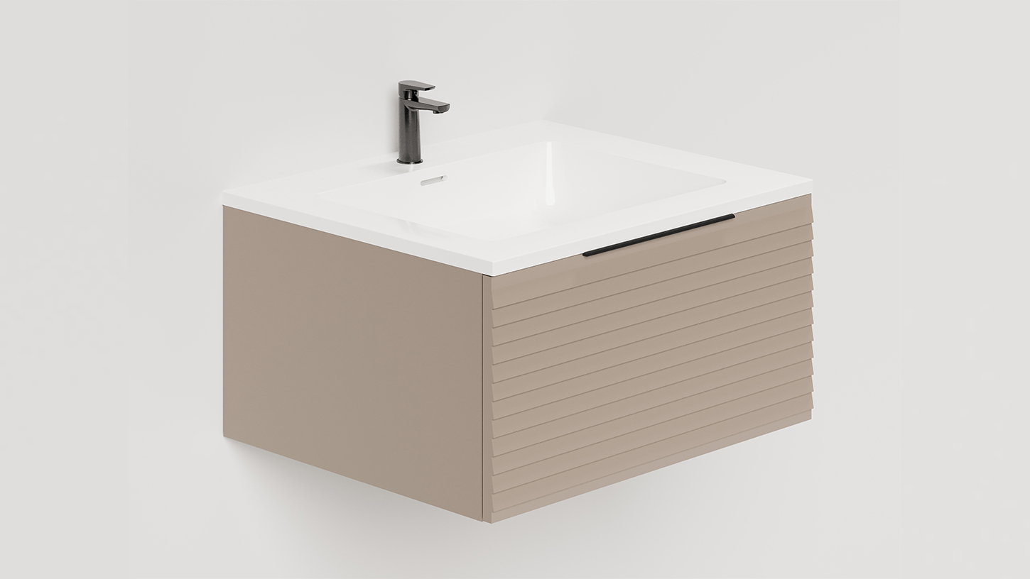 Тумба подвесная TOUCH 60х50х32 см, матовая эмаль Taupe T600H1T