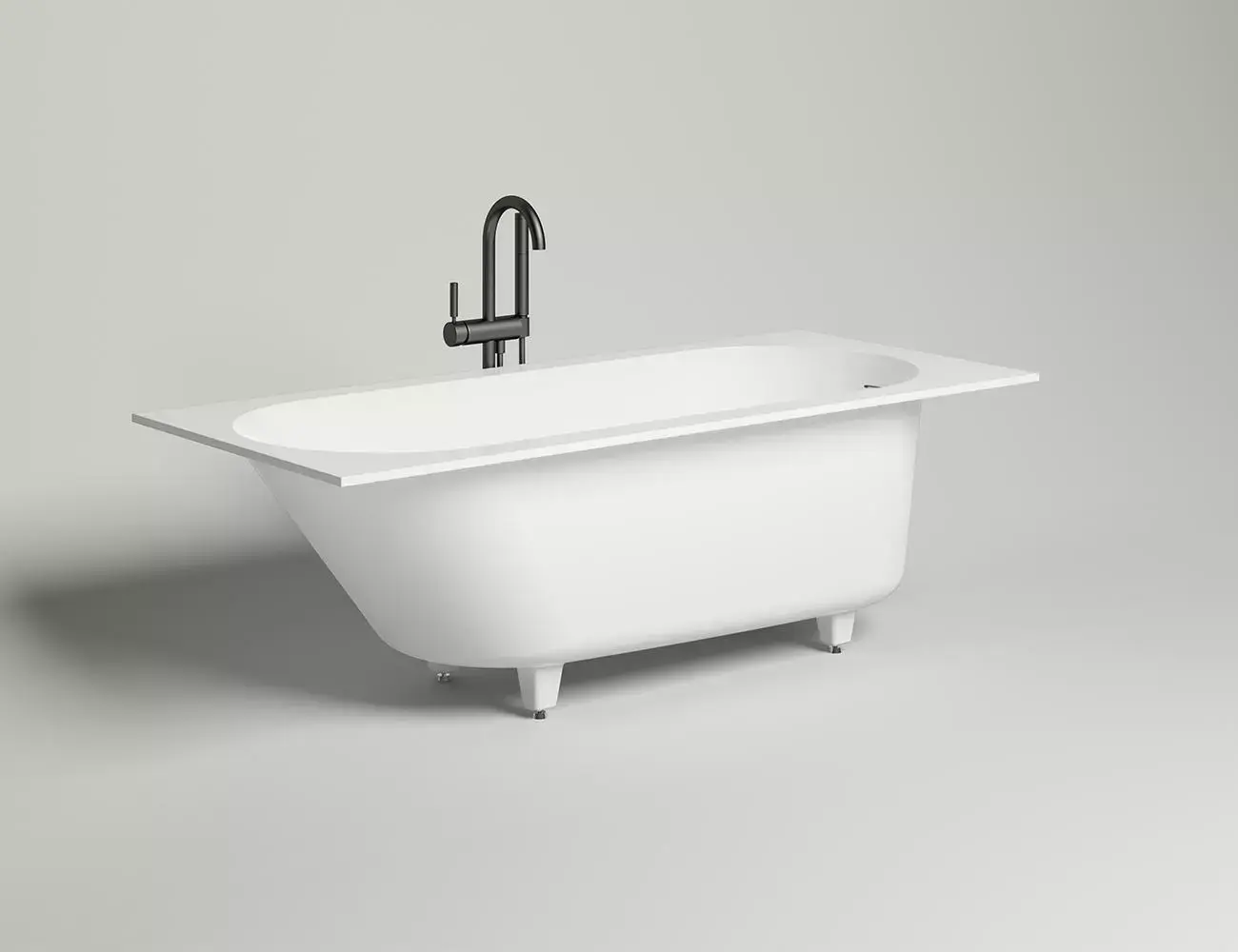 Ванна из искусственного камня Salini Ornella Kit S-Stone 170х70 102423M белая матовая, встраиваемая