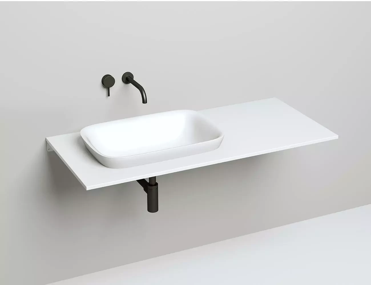 Раковина встраиваемая сверху Salini Marea 02 S-Stone 60 см 1802202M из искусственного камня, матовая белая