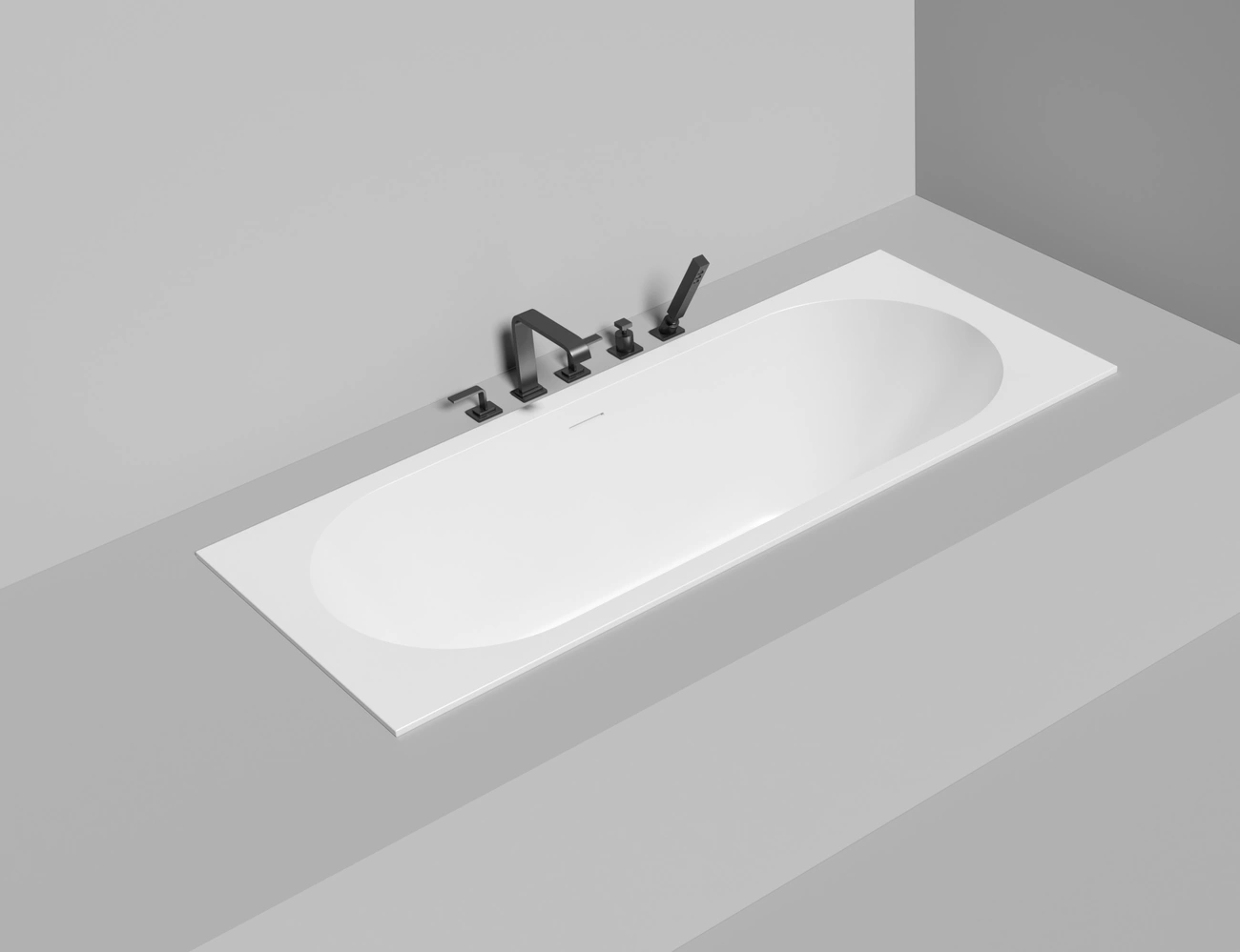 Ванна из литьевого мрамора Salini Ornella Axis Kit 170x70 104713M S-Sense белая матовая