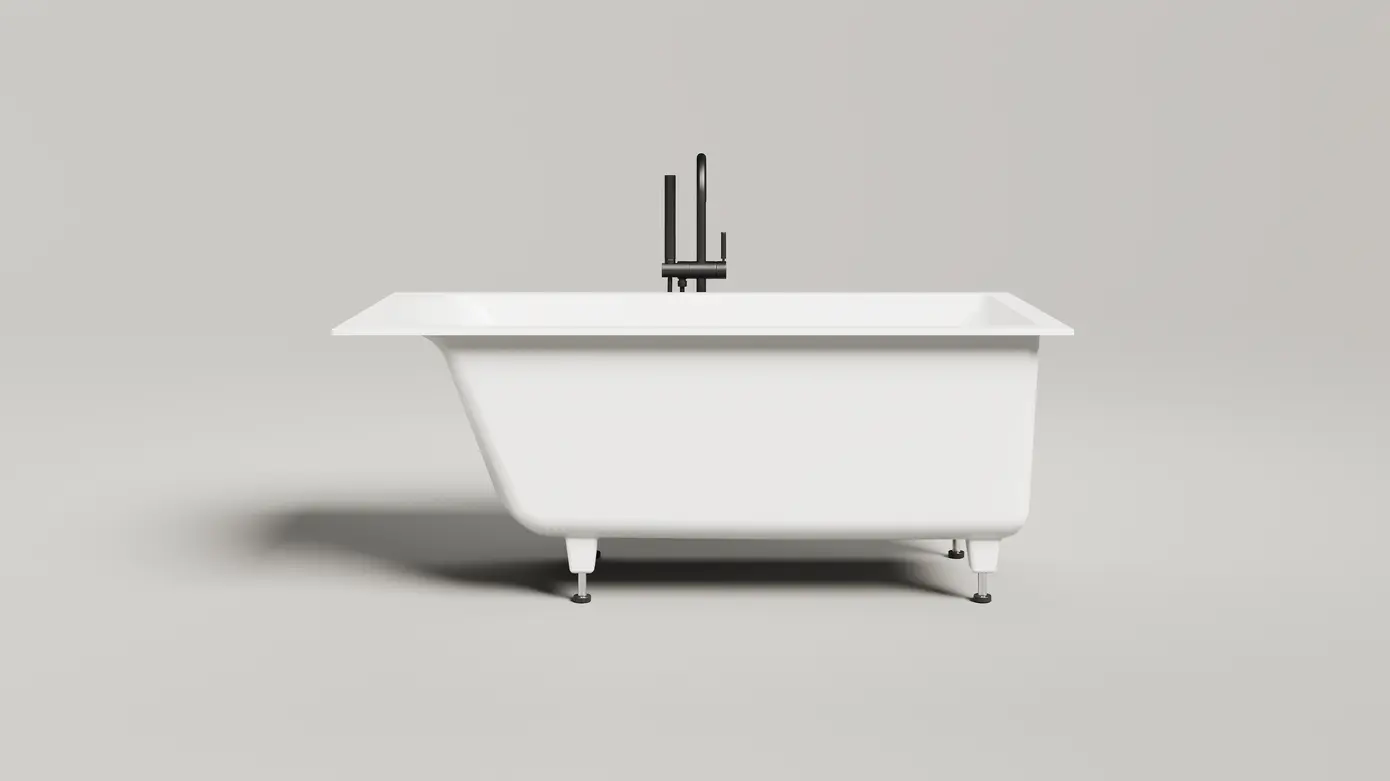 Ванна из литьевого мрамора Salini Cascata 150x70 105021M белая матовая