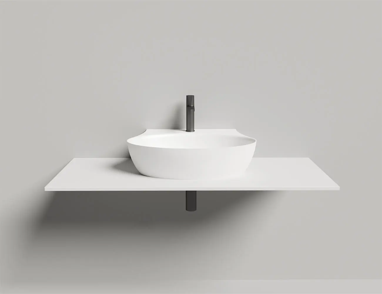 Раковина подвесная Salini Alda Wall 01 S-Stone 58 см 140321M из искусственного камня, белая матовая