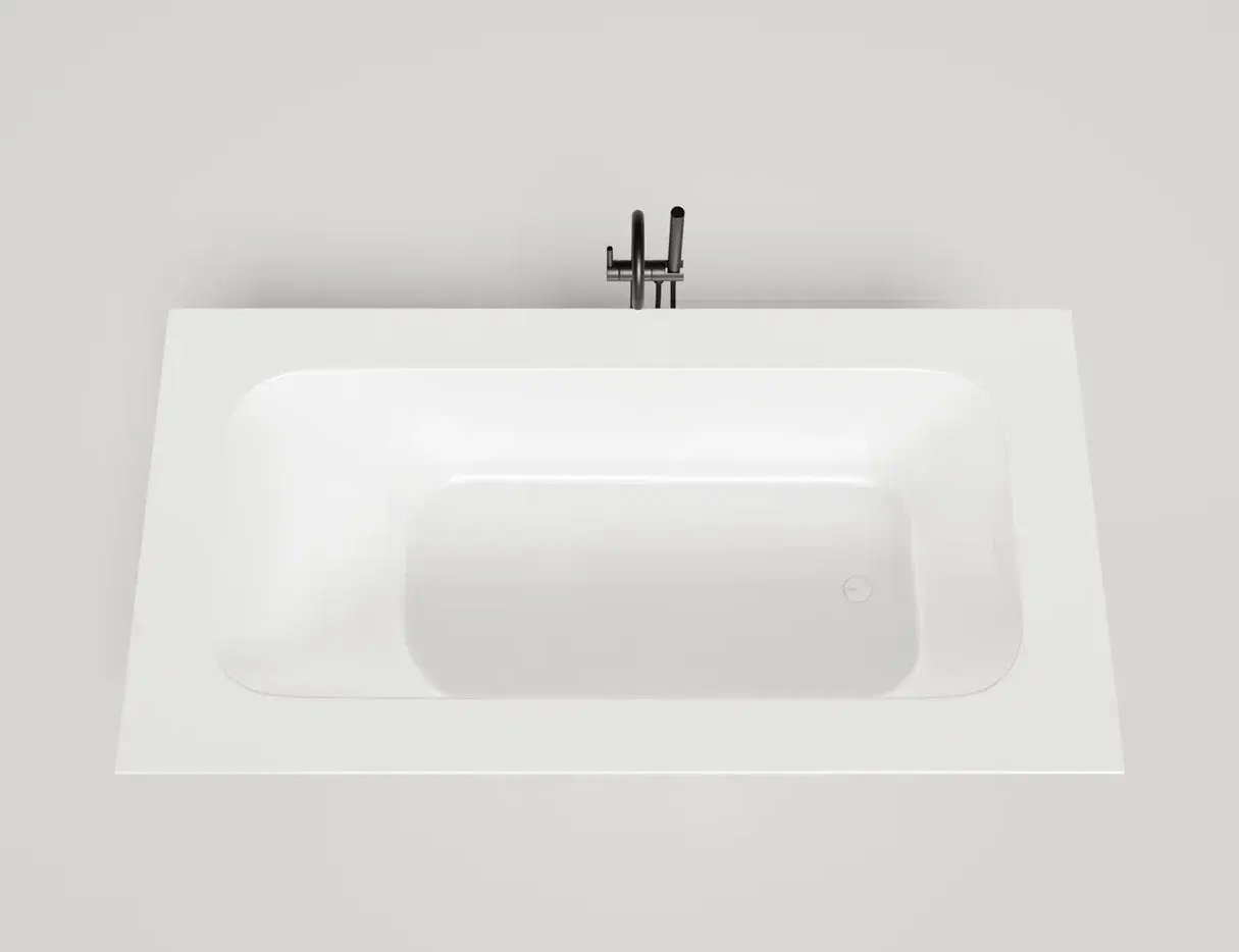 Ванна из литьевого мрамора Salini Orlanda Plus S-sense 190x100 102014G белая глянцевая, встраиваемая