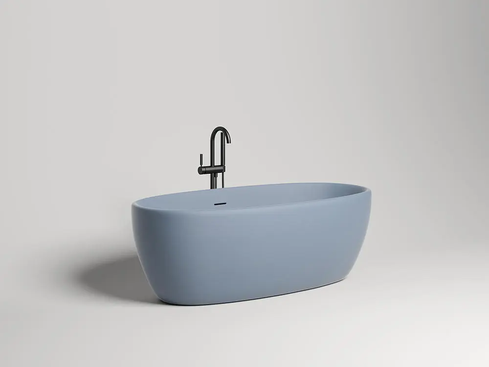 Ванна из искусственного камня Salini Luce S-stone 170х85 100121M белая матовая, отдельностоящая