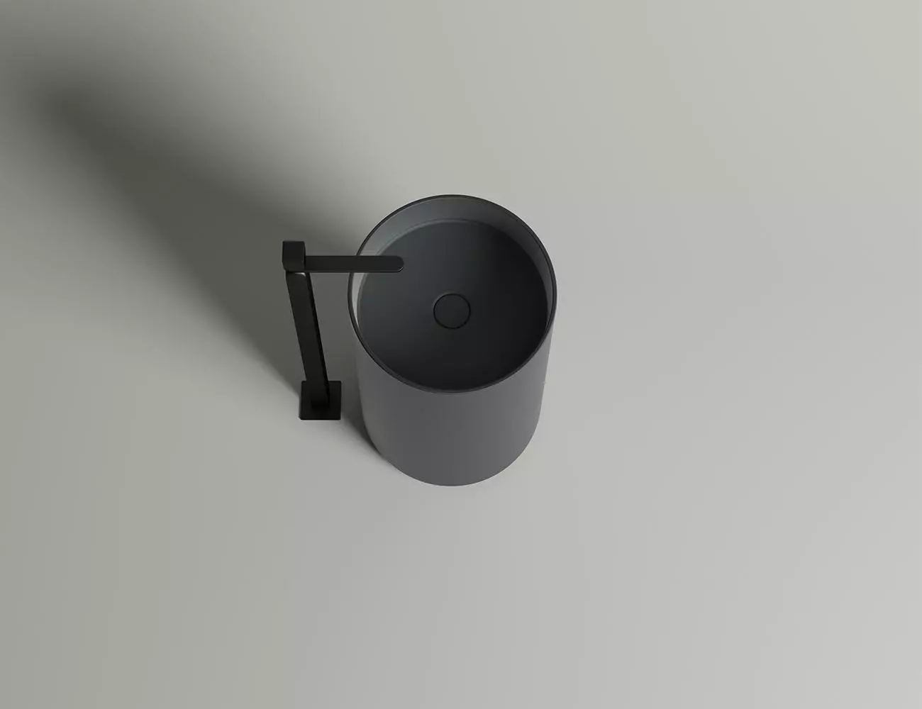 Раковина напольная Salini Armonia 01 S-Stone 45 см 130111SM из искусственного камня, матовая белая с донным клапаном