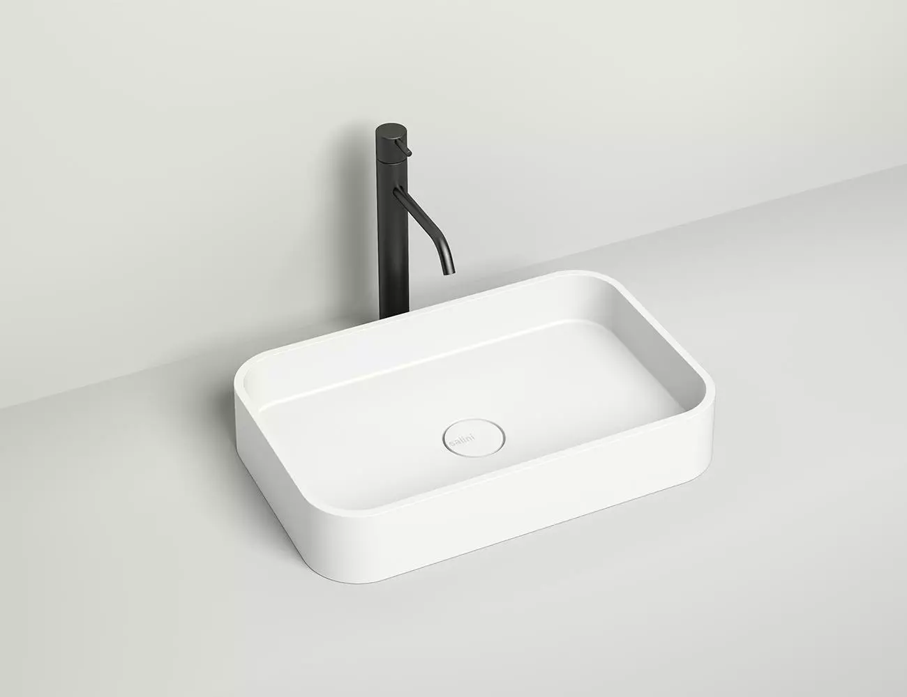 Раковина накладная Salini Callista 01 S-Stone 54 см 1101204SM из искусственного камня, матовая белая