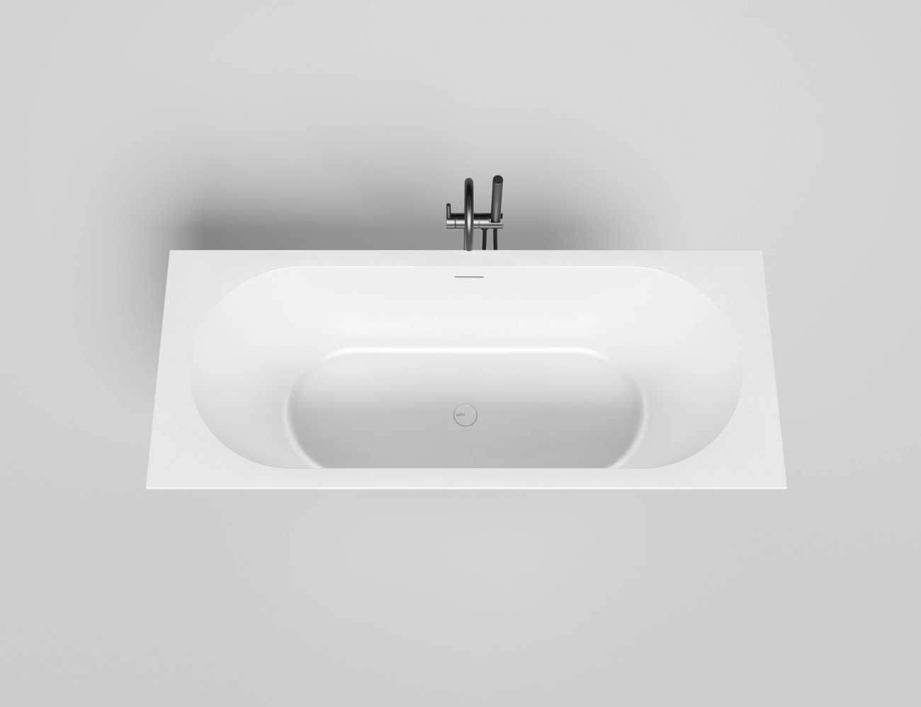 Ванна из литьевого мрамора Salini Ornella Axis Kit 170x70 104713M S-Sense белая матовая