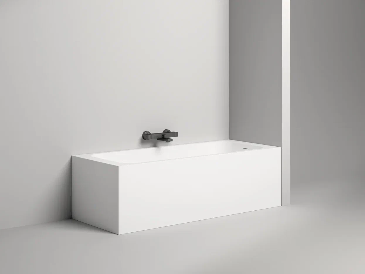 Ванна из литьевого мрамора Salini Orlanda Kit S-Sense 170x70 102111G белая глянцевая, встраиваемая