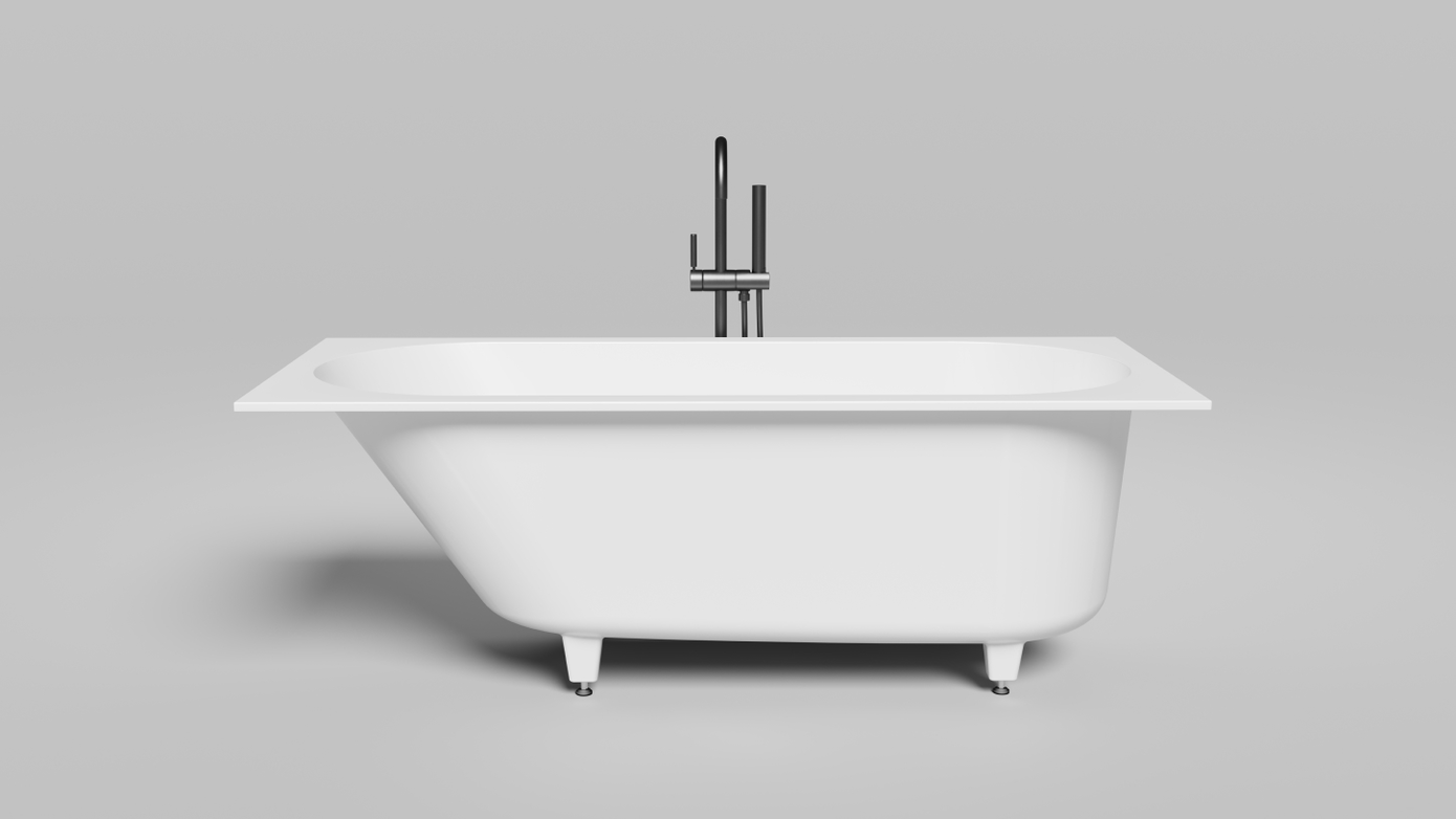 Ванна из искусственного камня Salini Ornella Kit S-Stone 160х70 102426M белая матовая, встраиваемая