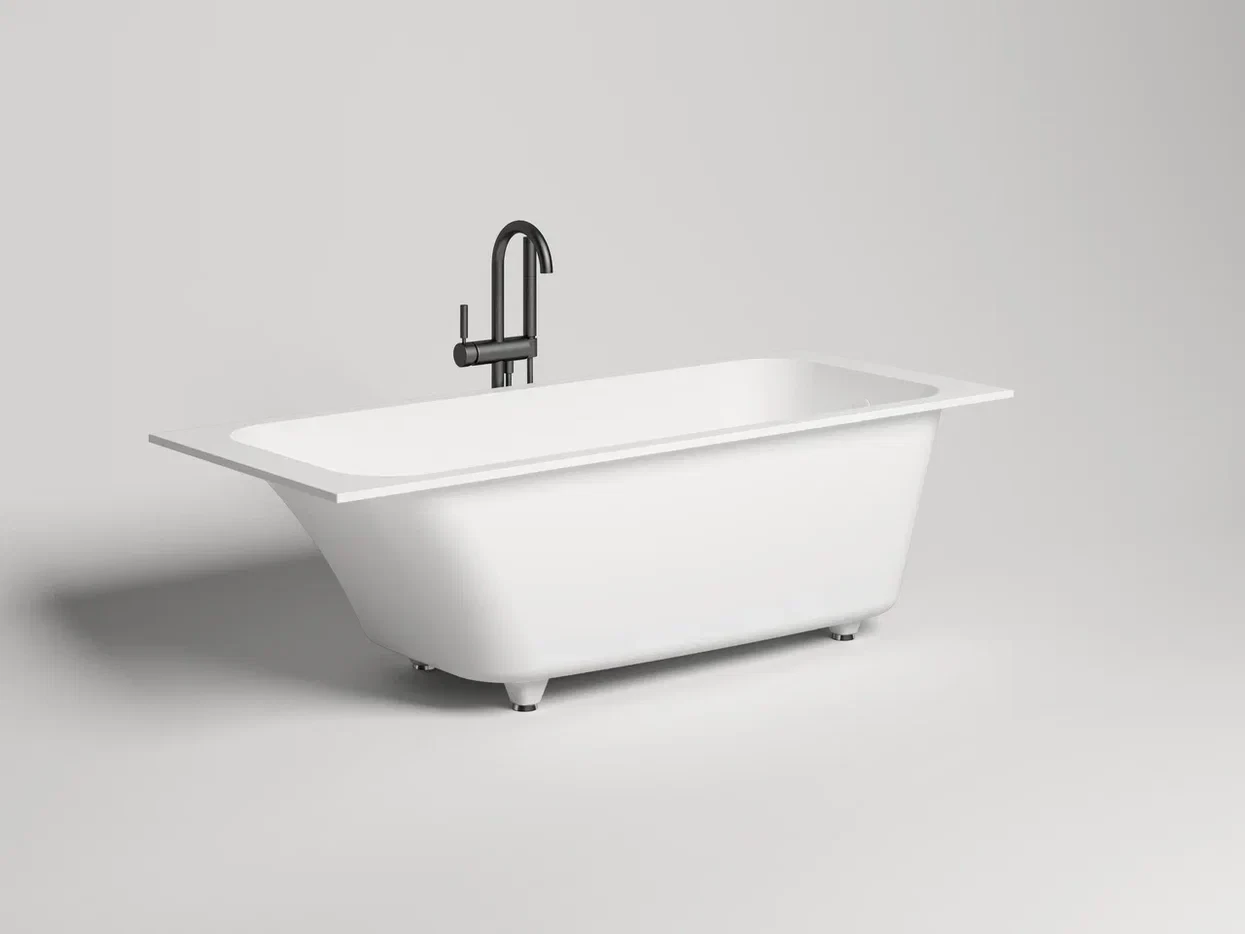 Ванна из литьевого мрамора Salini Orlanda S-sense 180x80 102012G белая глянцевая, встраиваемая