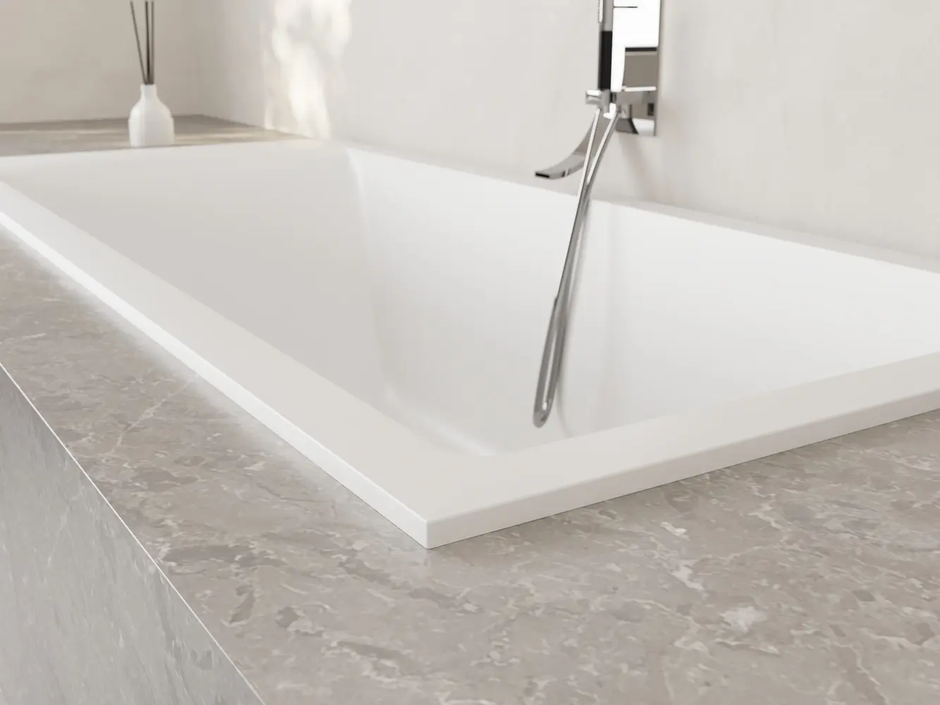 Ванна из искусственного камня Salini Cascata 104113M 170x75 S-Sense белая