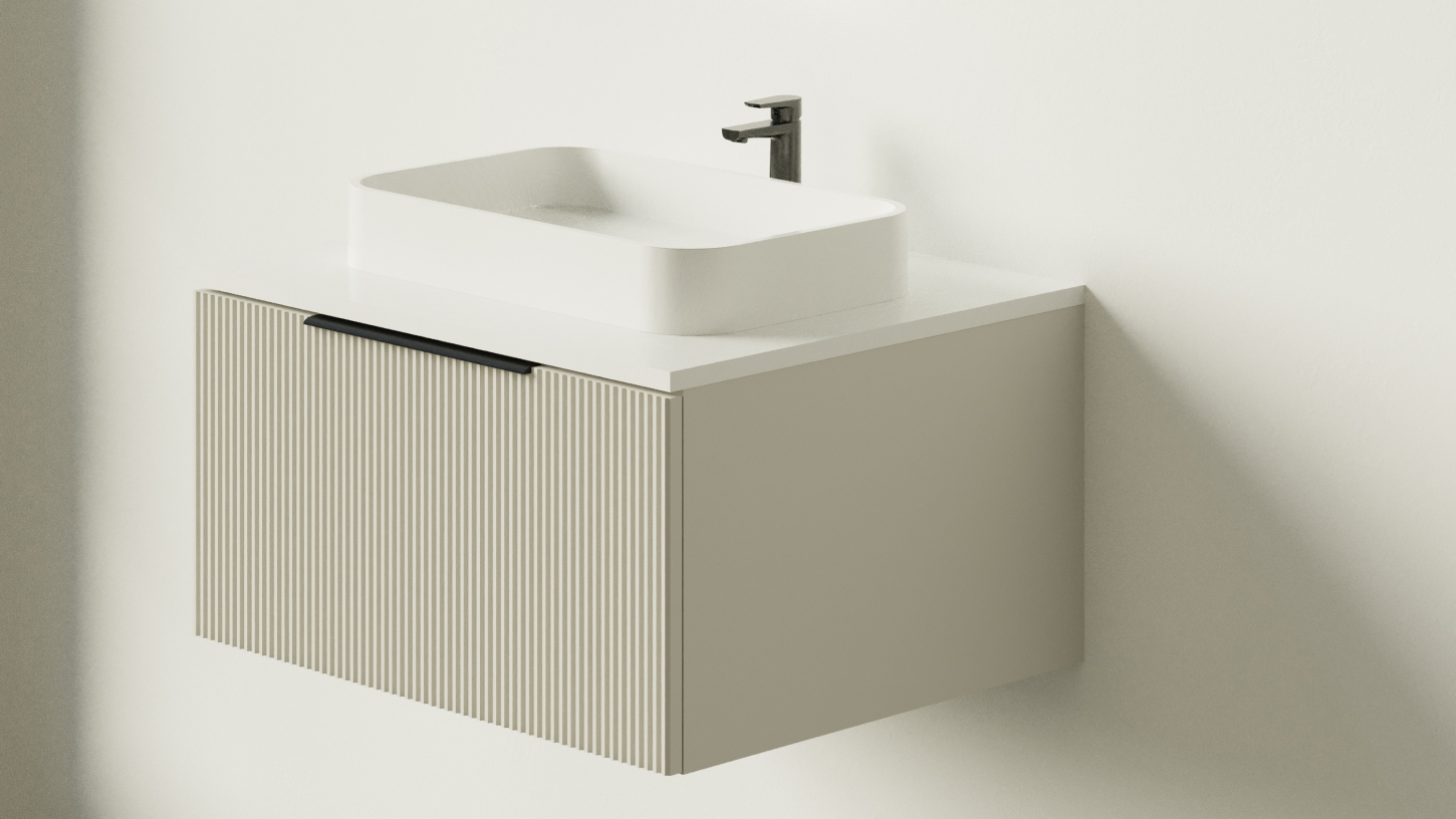 Тумба подвесная TOUCH 60х50х32 см, матовая эмаль Сreamy T600V1C