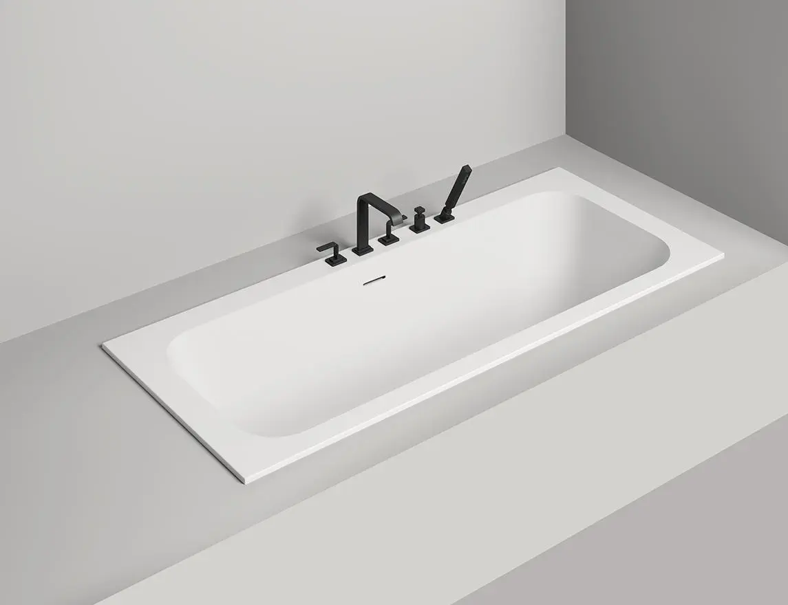 Ванна из искусственного камня Salini Orlanda Axis Kit S-Stone 190х80 103321M белая матовая, встраиваемая