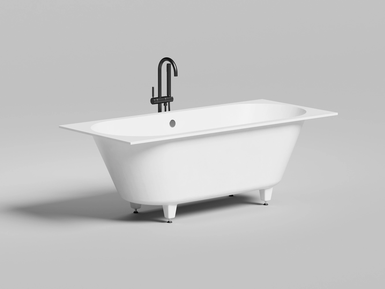 Ванна из литьевого мрамора Salini Ornella Axis 170x75 103413G S-Sense белая глянцевая