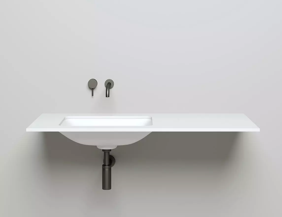 Раковина встраиваемая снизу Salini Marea 06 S-Stone 55 см 1802206M из искусственного камня, матовая белая