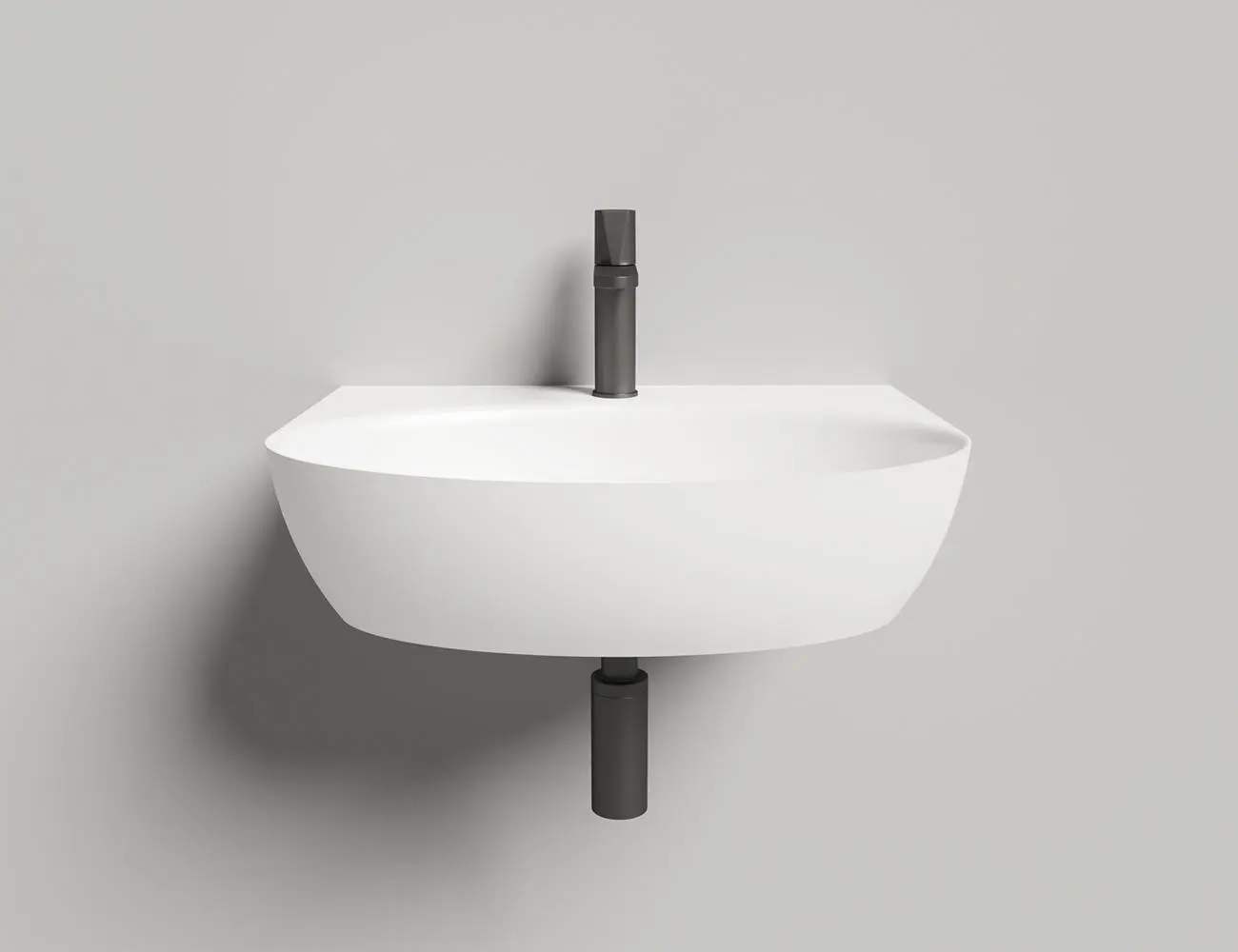 Раковина подвесная Salini Alda Wall 02 S-Stone 58 см 140322M из искусственного камня, белая матовая