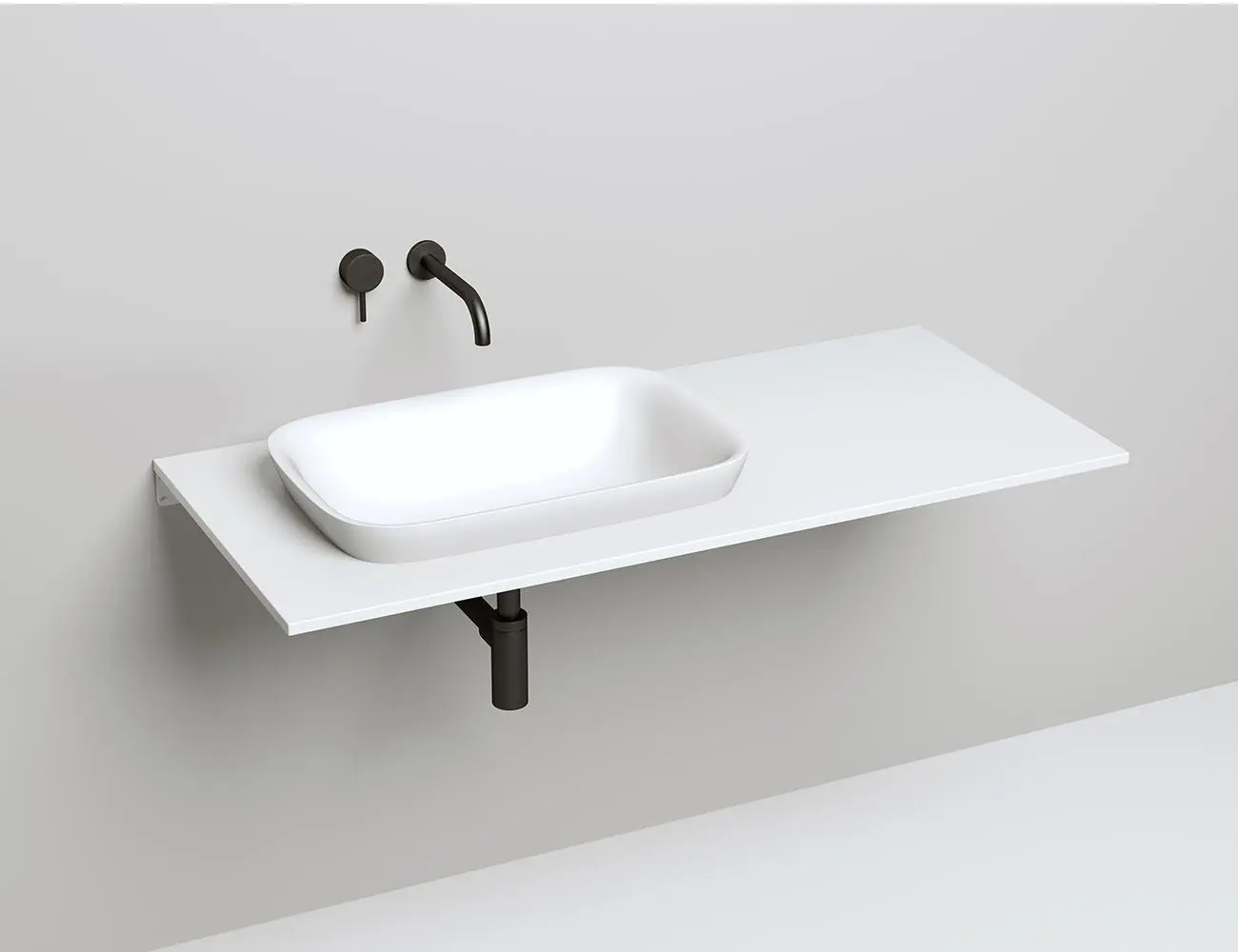 Раковина встраиваемая сверху Salini Marea 02 S-Stone 60 см 1802202M из искусственного камня, матовая белая