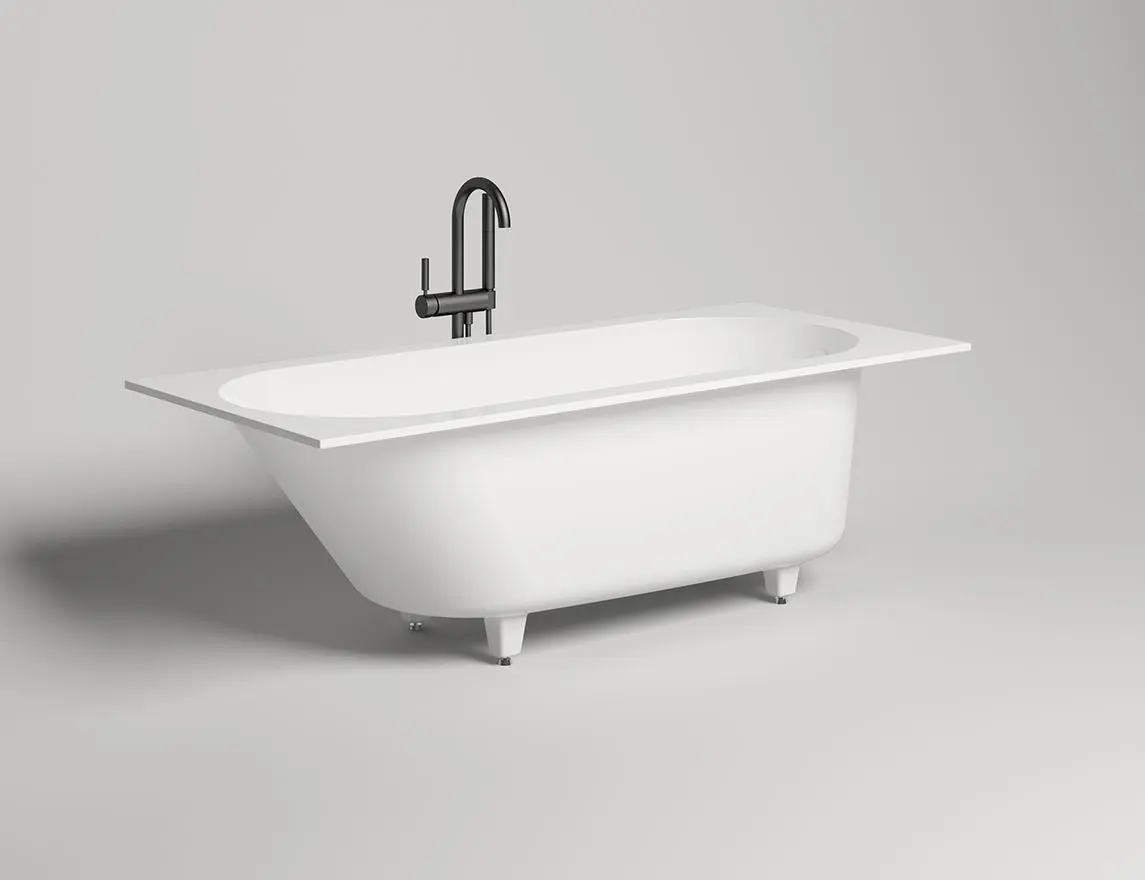 Ванна из искусственного камня Salini Ornella S-stone 180x80 102322M белая матовая, встраиваемая