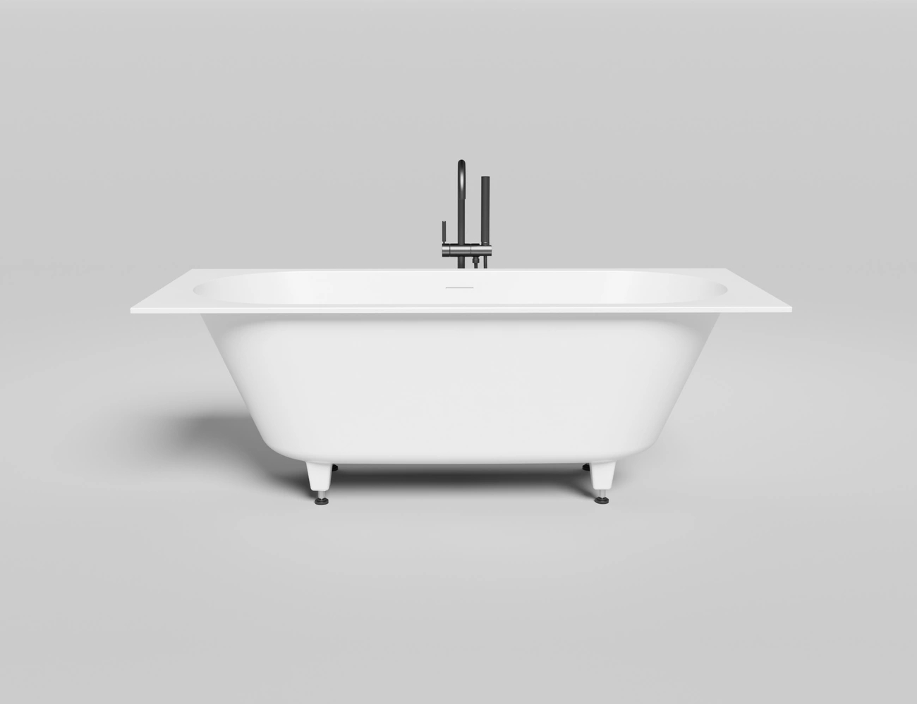 Ванна из литьевого мрамора Salini Ornella Axis Kit 170x70 104713M S-Sense белая матовая