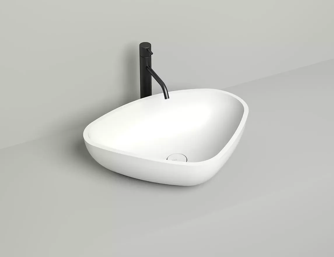 Раковина накладная Salini Gloria 06 S-Stone 56 см 1102206M из искусственного камня, матовая белая