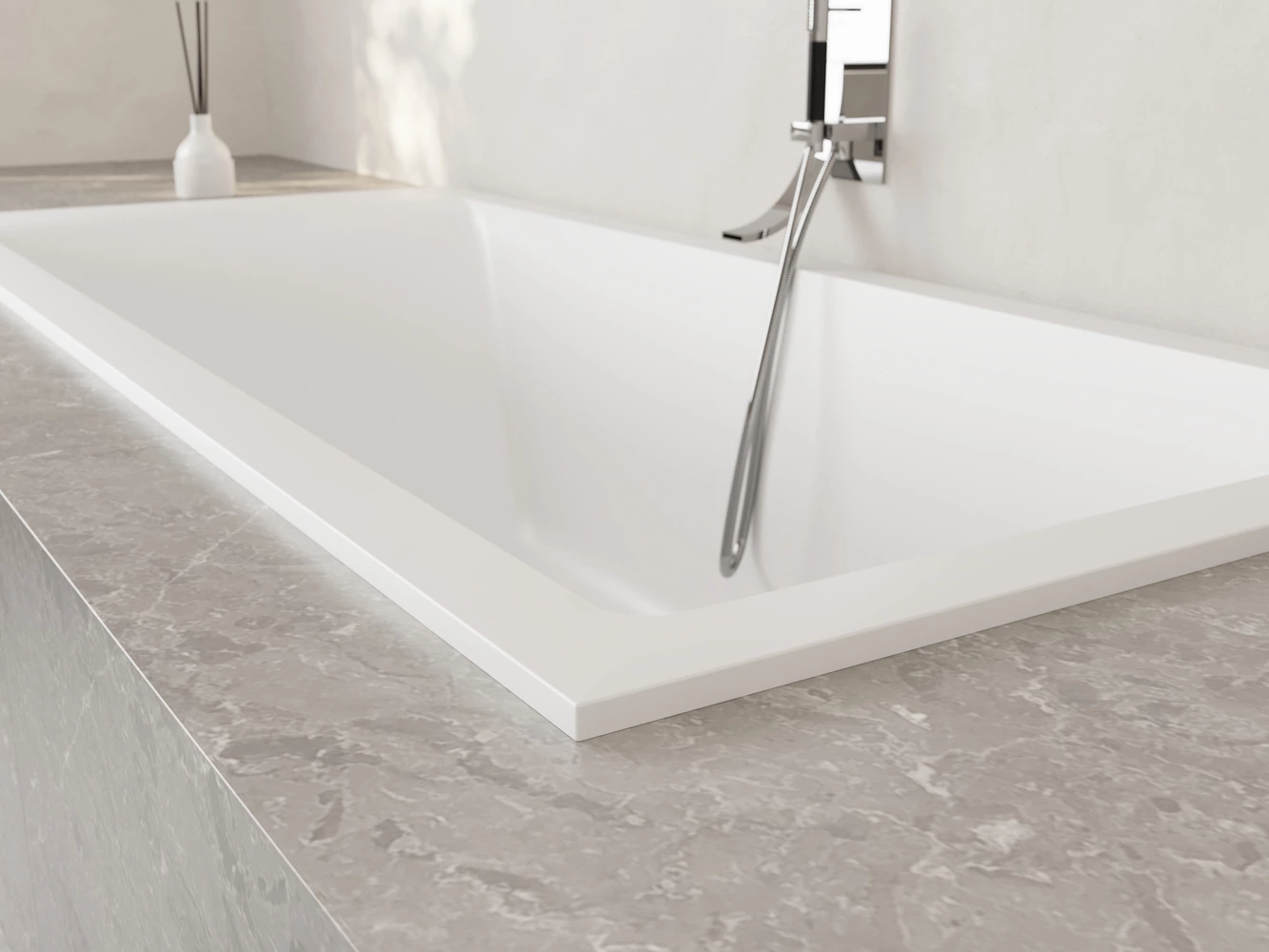 Ванна из искусственного камня Salini Cascata 104213G 180x80 S-Sense белая