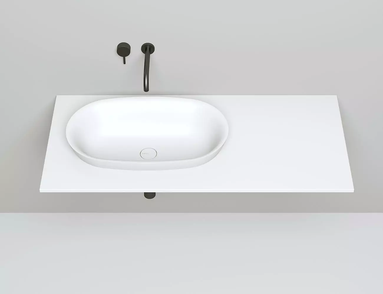 Раковина встраиваемая сверху Salini Marea 01 S-Stone 65 см 1802201M из искусственного камня, матовая белая