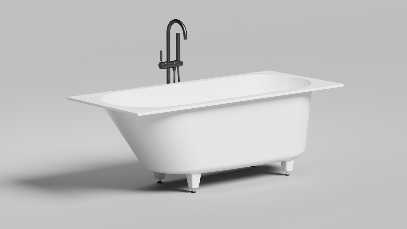 Ванна из искусственного камня Salini Ornella Kit S-Stone 160х70 102426M белая матовая, встраиваемая