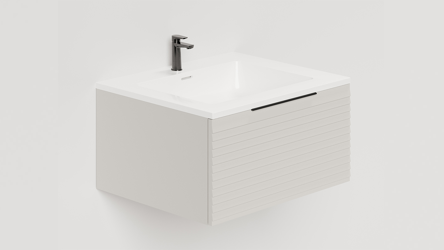 Тумба подвесная TOUCH 60х50х32 см, матовая эмаль Сreamy T600H1C