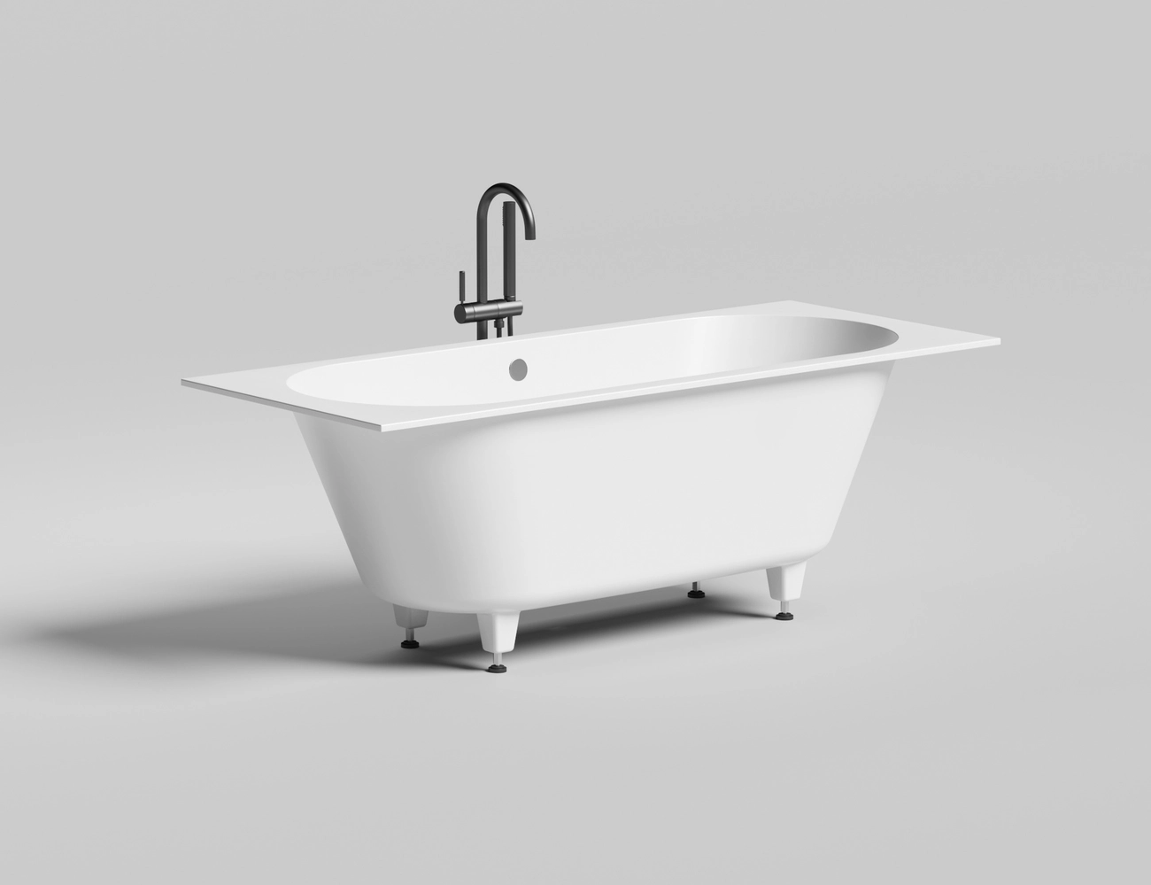 Ванна из литьевого мрамора Salini Ornella Axis 170x70 104613G S-Sense белая глянцевая