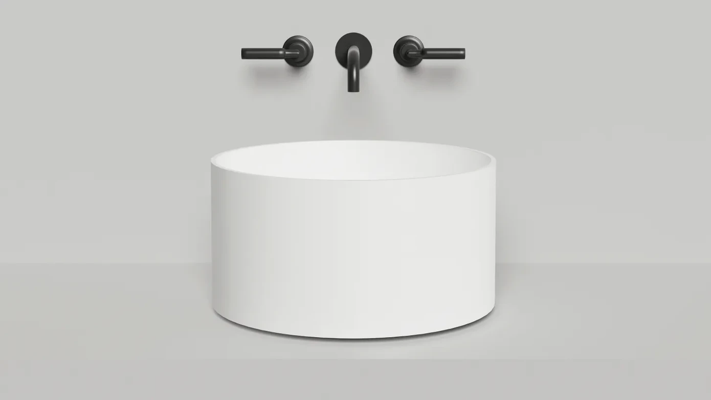 Раковина накладная Salini Armonia Round 02 S-Stone 130422M белая матовая