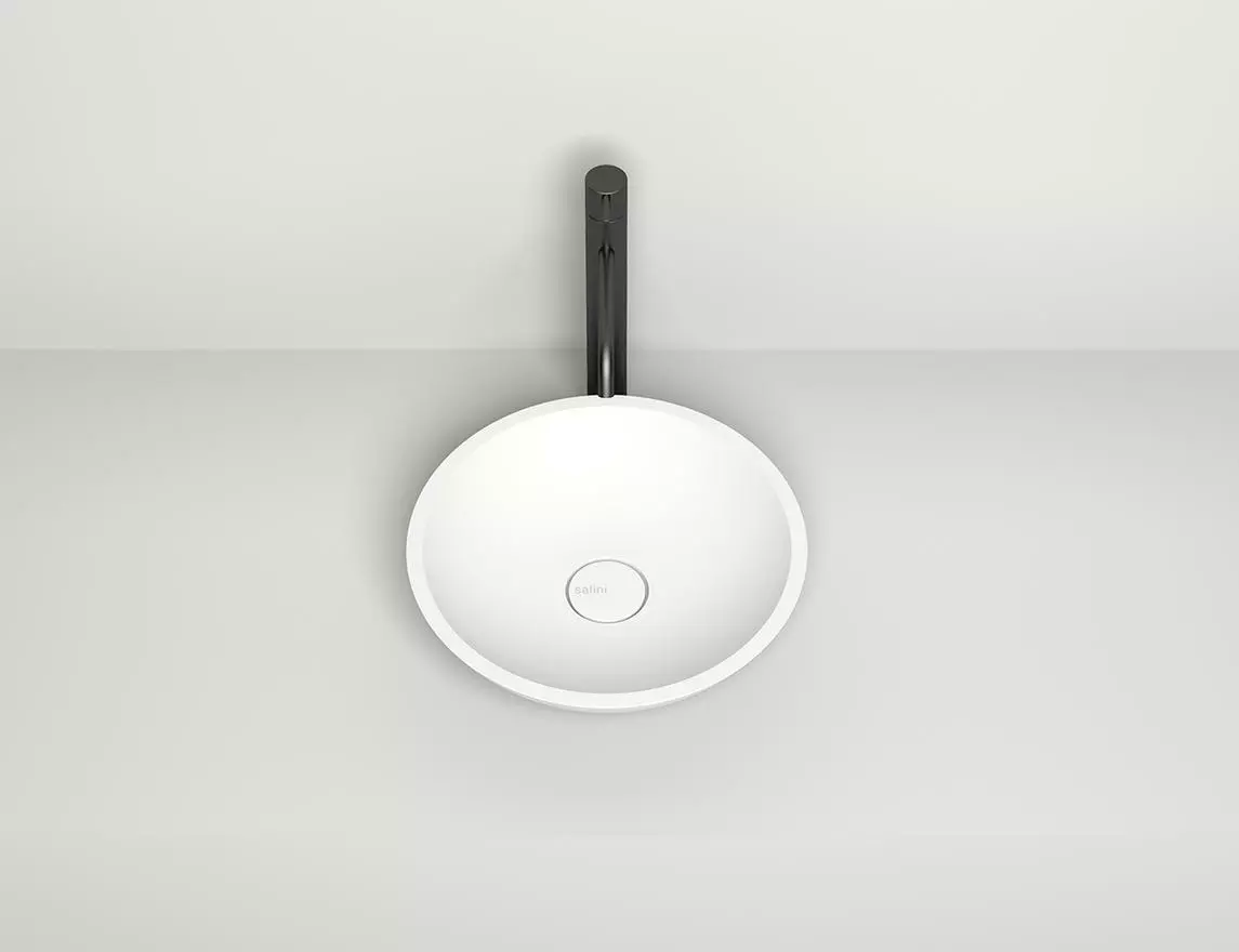 Раковина накладная Salini Callista 05 S-Stone 37 см 1101205SM из искусственного камня, матовая белая