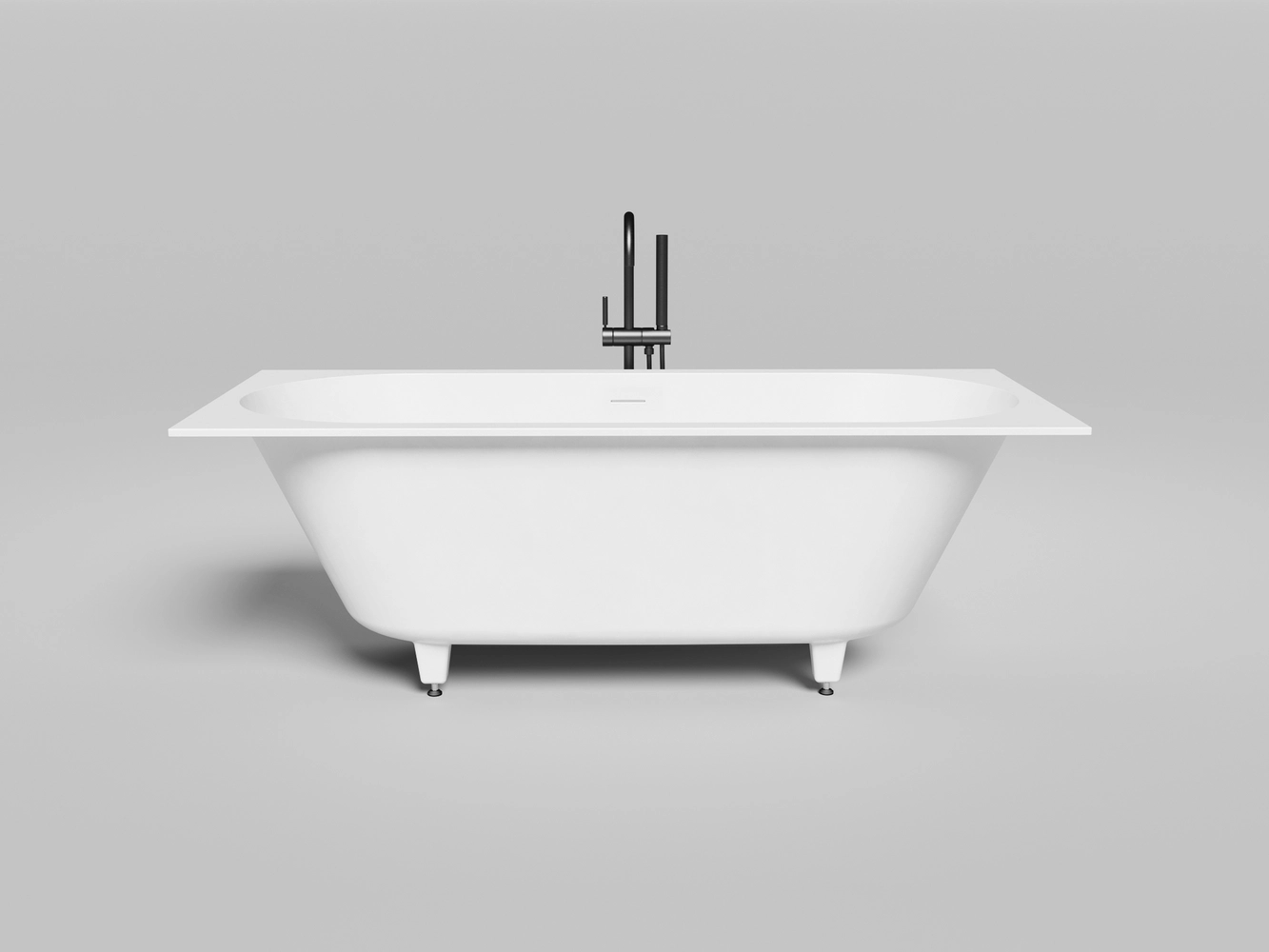 Ванна из литьевого мрамора Salini Ornella Axis Kit 170x75 103513G S-Sense белая глянцевая