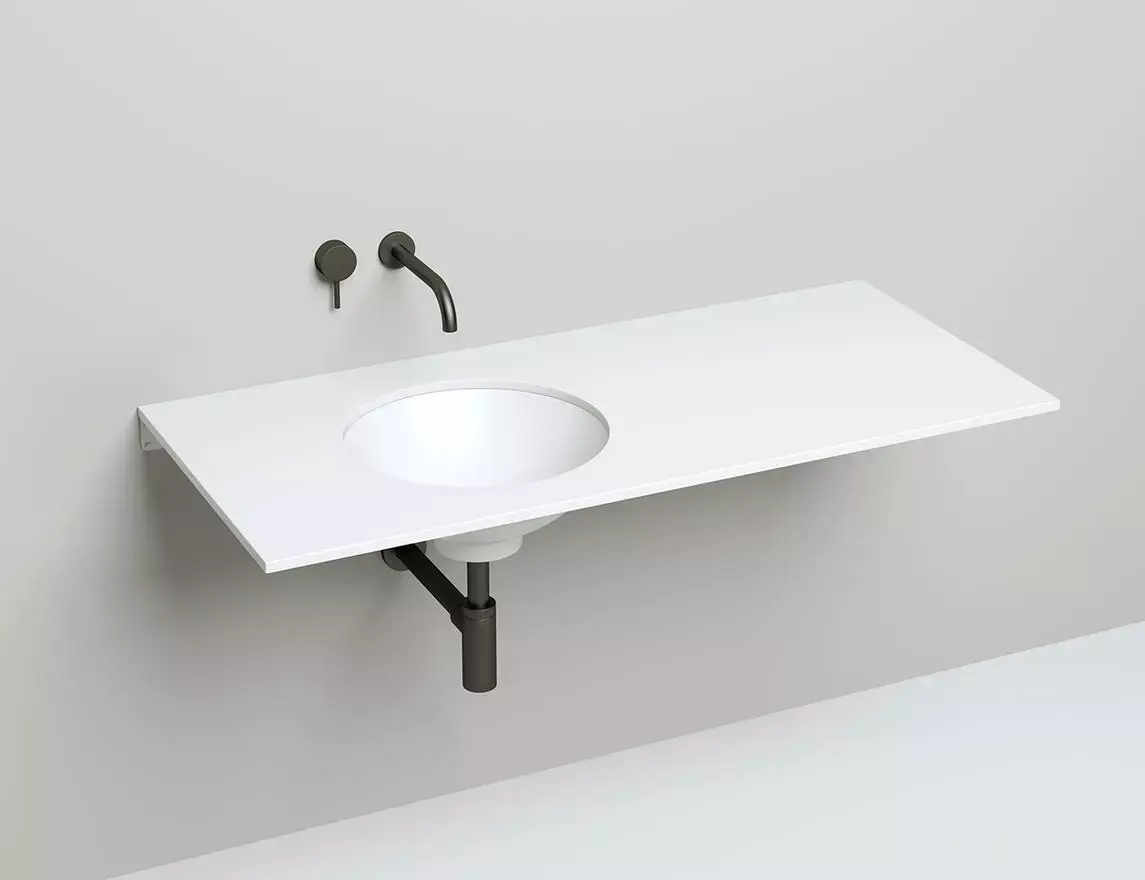 Раковина встраиваемая снизу Salini Marea 05 S-Stone 42 см 1802205M из искусственного камня, матовая белая