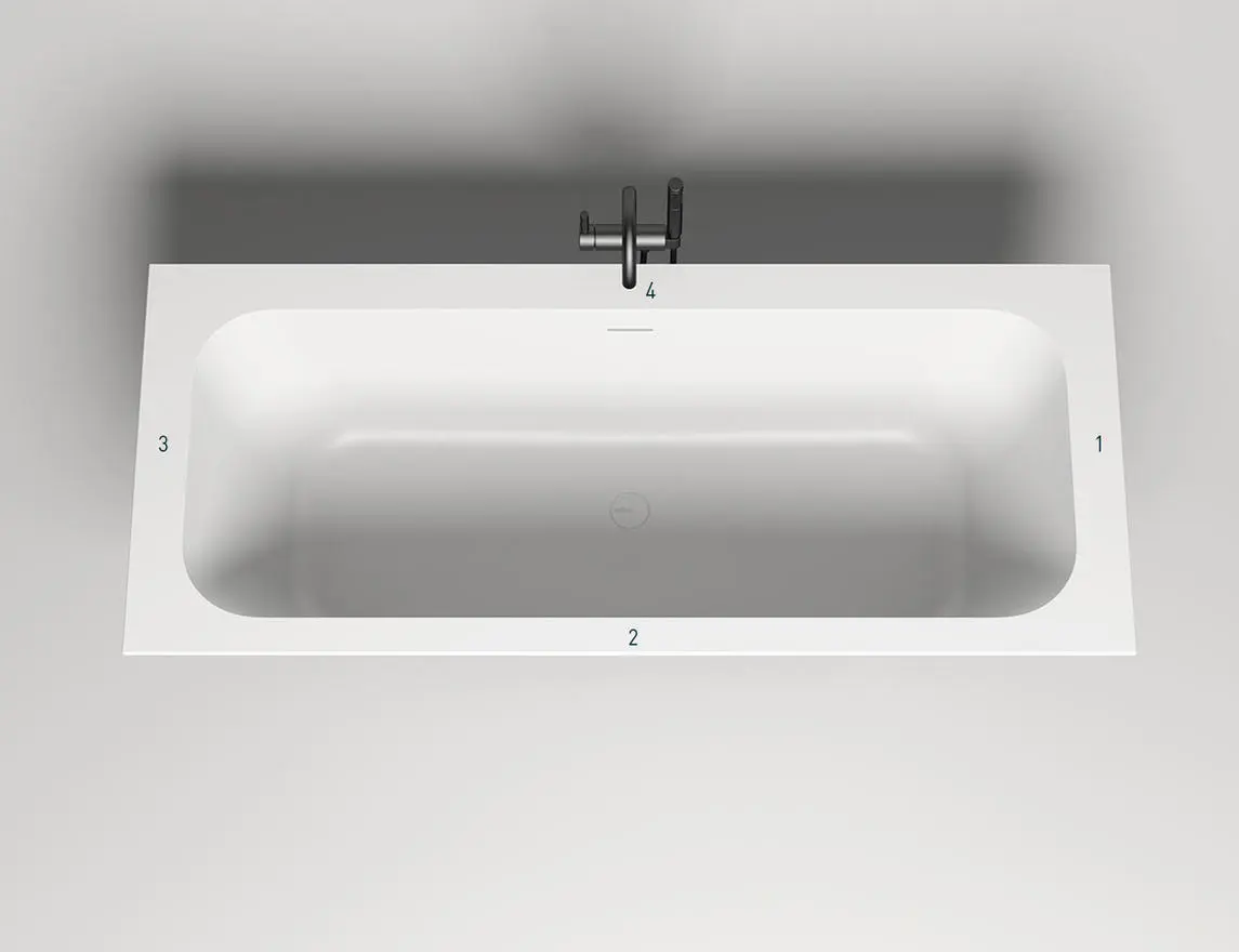 Ванна из искусственного камня Salini Orlanda Axis Kit S-Stone 190х80 103321M белая матовая, встраиваемая