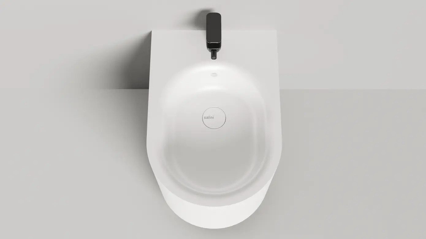 Биде подвесное Salini Gemelli S-Stone 250121M из искусственного камня, белое матовое