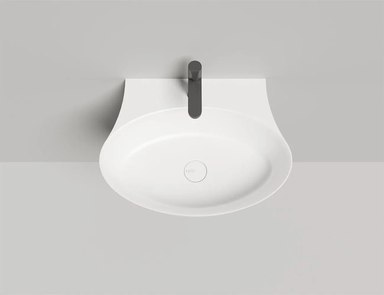 Раковина подвесная Salini Alda Wall 01 S-Sense 58 см 140311G из литьевого мрамора, белая глянцевая