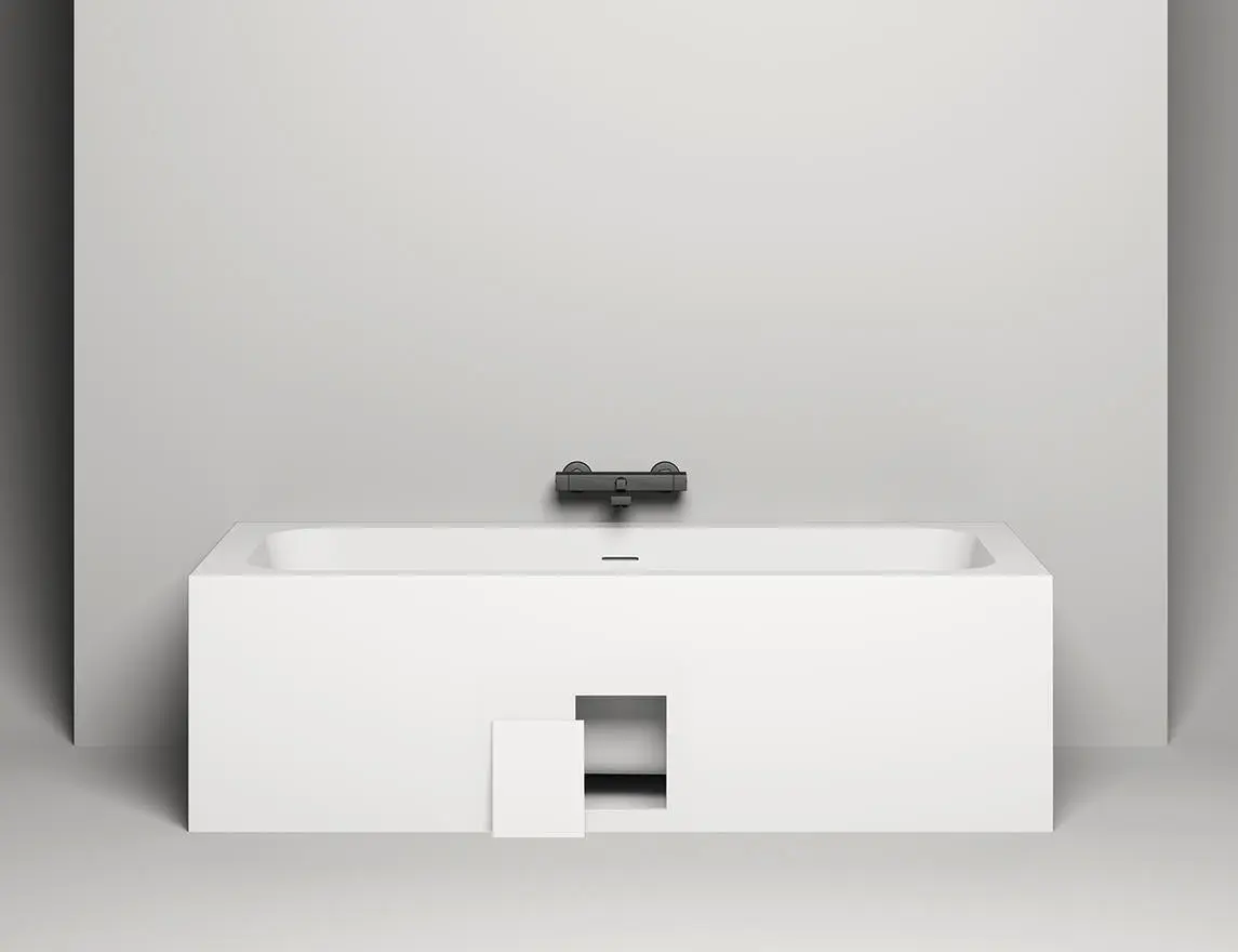 Ванна из искусственного камня Salini Orlanda Axis Kit S-Stone 190х80 103321M белая матовая, встраиваемая