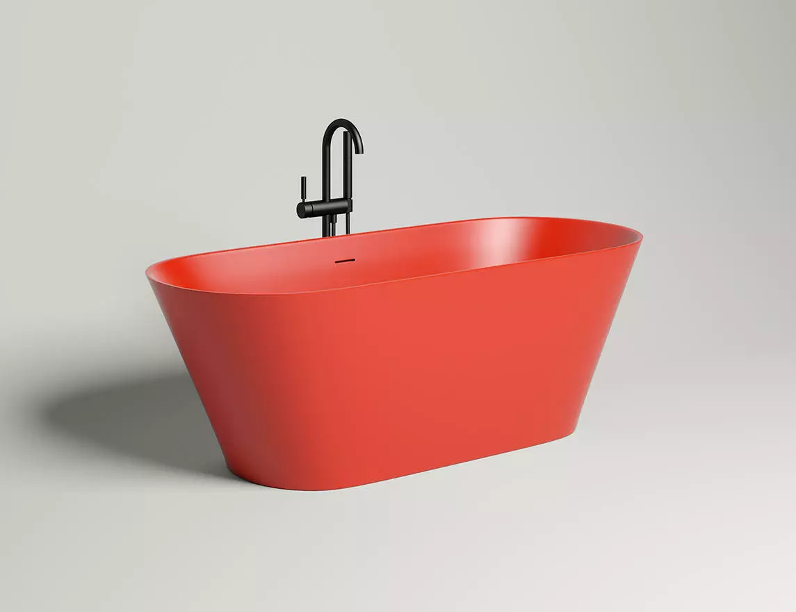 Ванна из литьевого мрамора Salini Mona S-Sense 170x72 102912G белая глянцевая, отдельностоящая