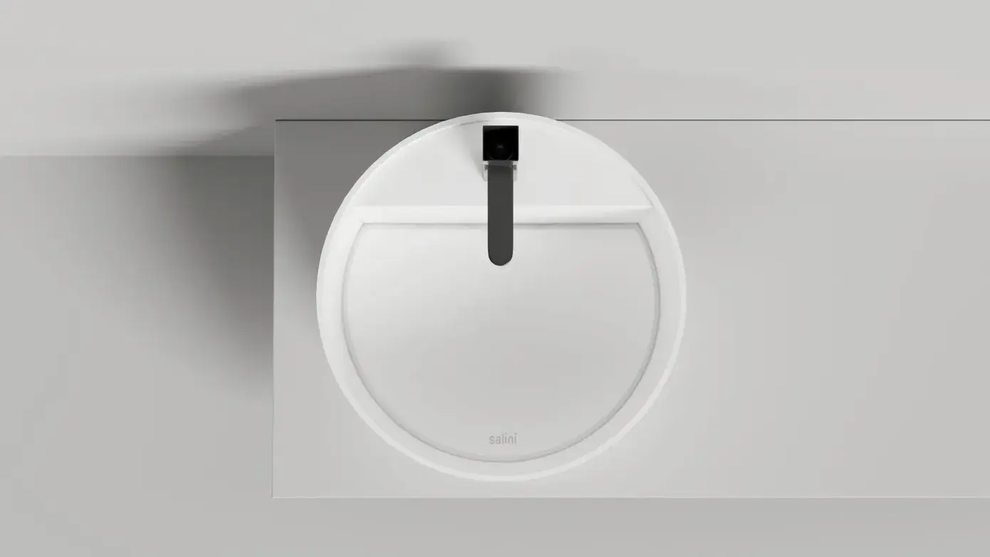 Раковина накладная Salini Armonia Round Top 03 S-Stone 130423TM белая матовая