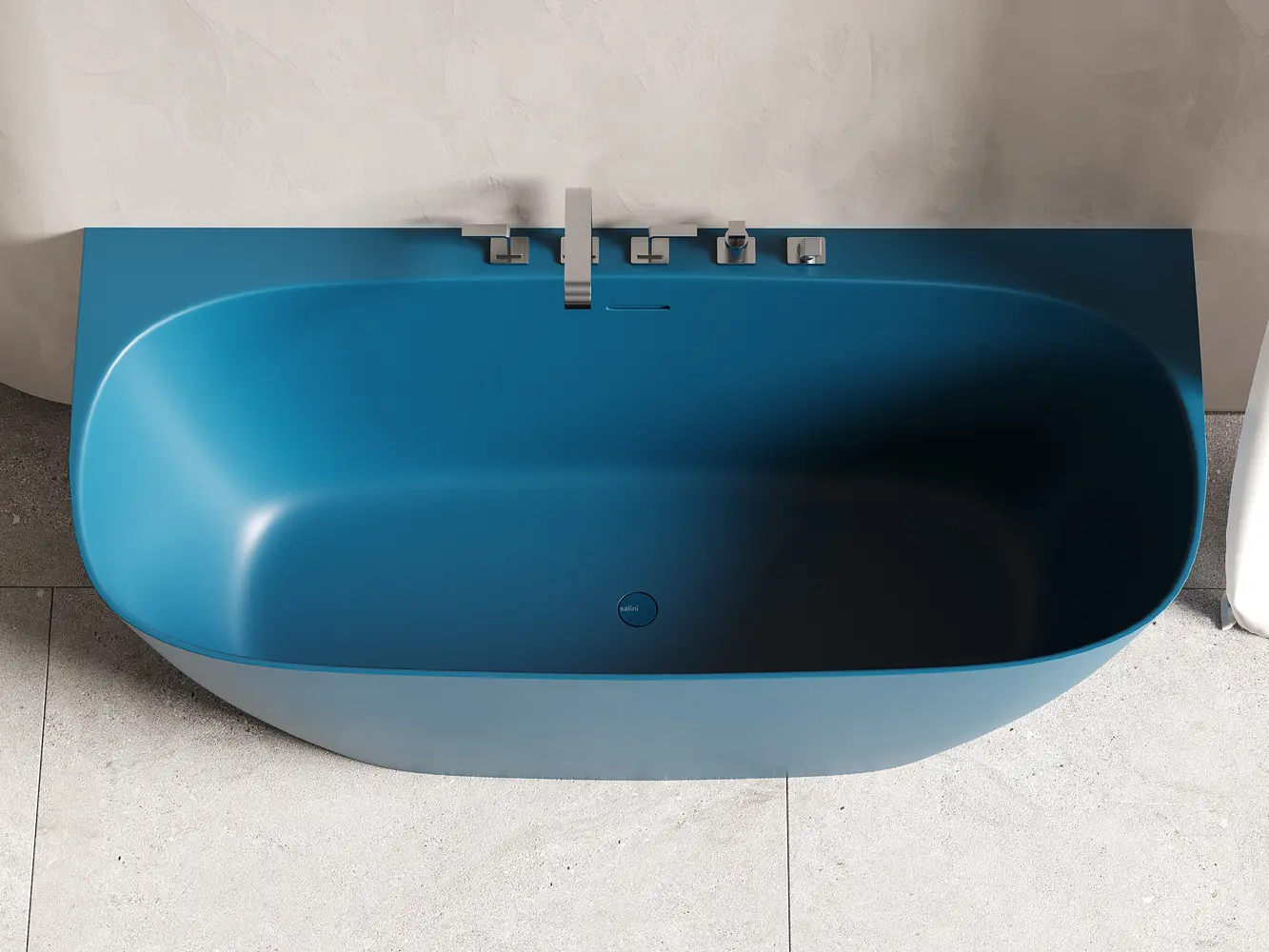 Ванна из литьевого мрамора Salini Sofia Wall S-Sense 180x85 102513G белая глянцевая, пристенная