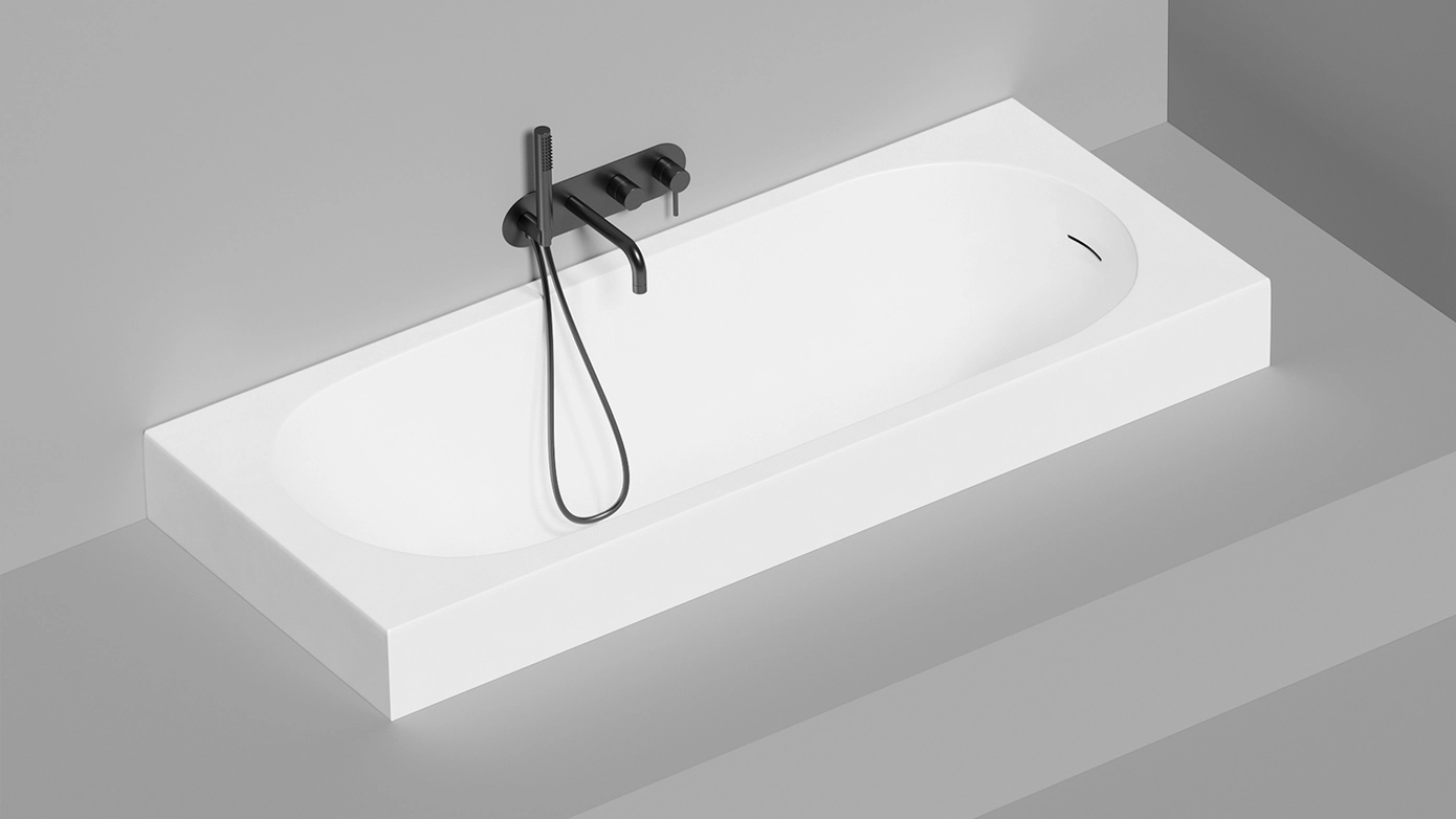 Ванна из искусственного камня Salini Ornella Kit S-Stone 160х70 102426M белая матовая, встраиваемая