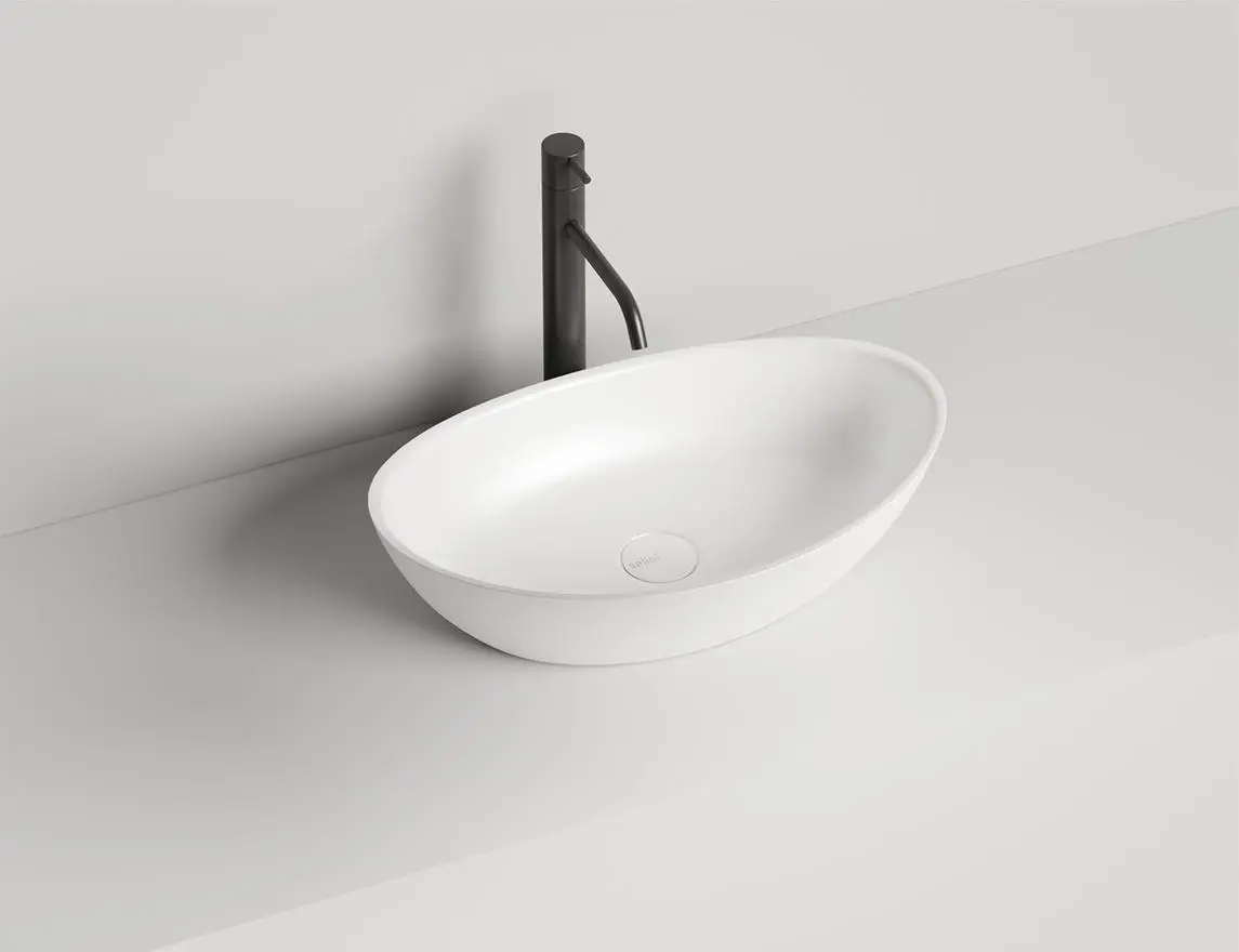 Раковина накладная Salini Noemi S-Stone 56 см 1101203SM из искусственного камня, матовая белая