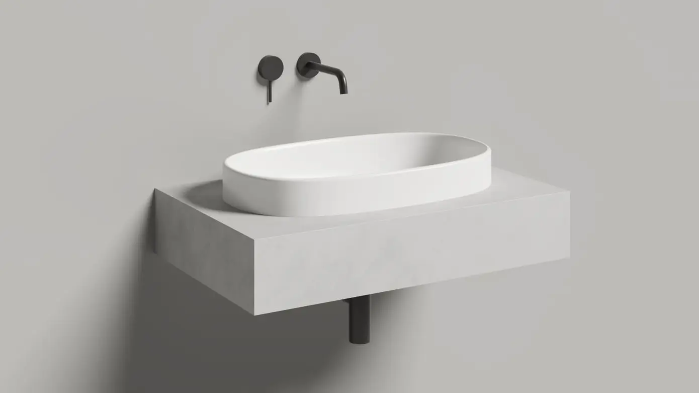 Раковина полувстраиваемая Salini Greca S-Stone 1803201M белая матовая