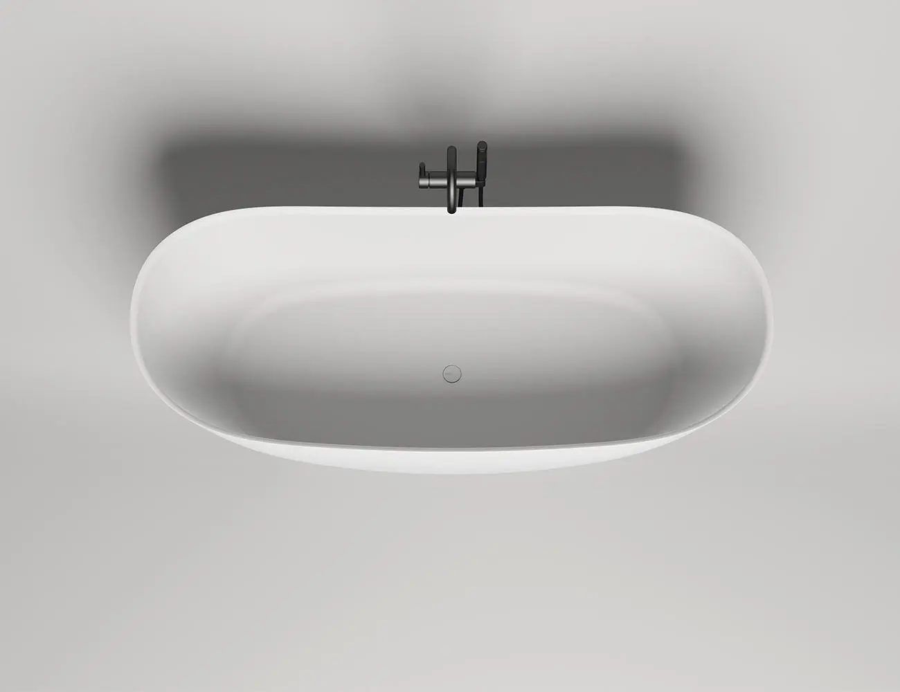 Ванна из литьевого мрамора Salini Noemi S-sense 186х81 101811G белая глянцевая, отдельностоящая