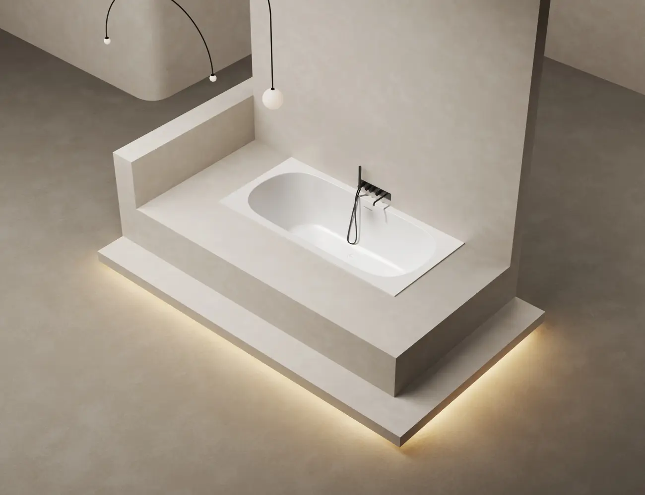 Ванна из литьевого мрамора Salini Ornella Axis Kit S-Sense 180х80 103511G белая глянцевая, встраиваемая