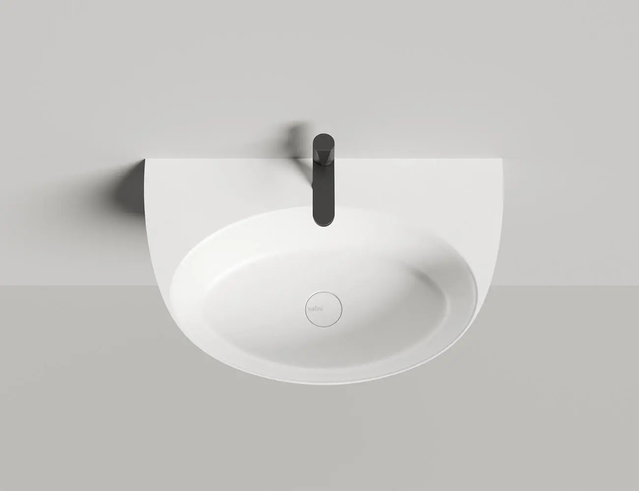 Раковина подвесная Salini Alda Wall 03 S-Sense 71 см 140313G из литьевого мрамора, белая глянцевая