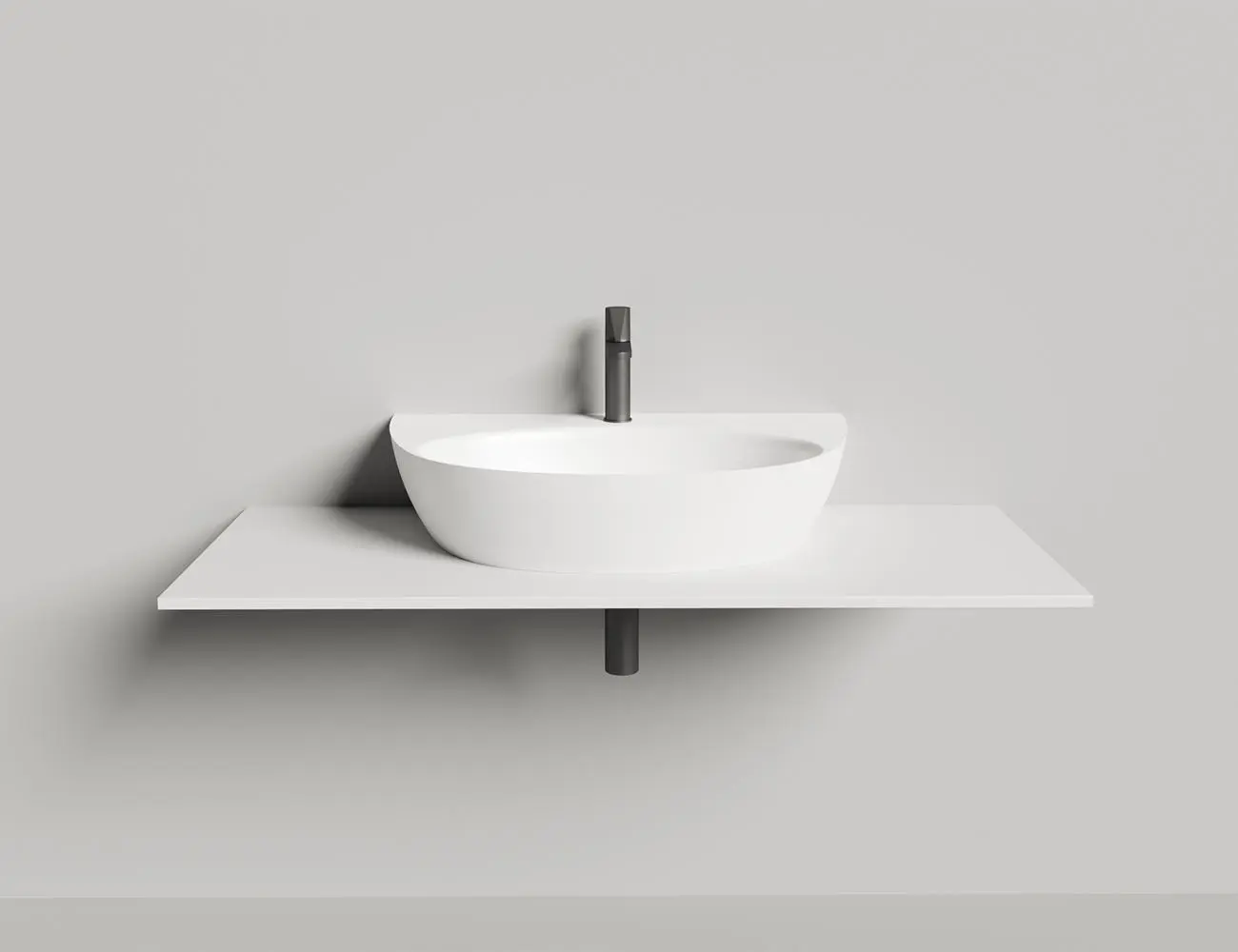 Раковина подвесная Salini Alda Wall 03 S-Stone 71 см 140323M из искусственного камня, белая матовая